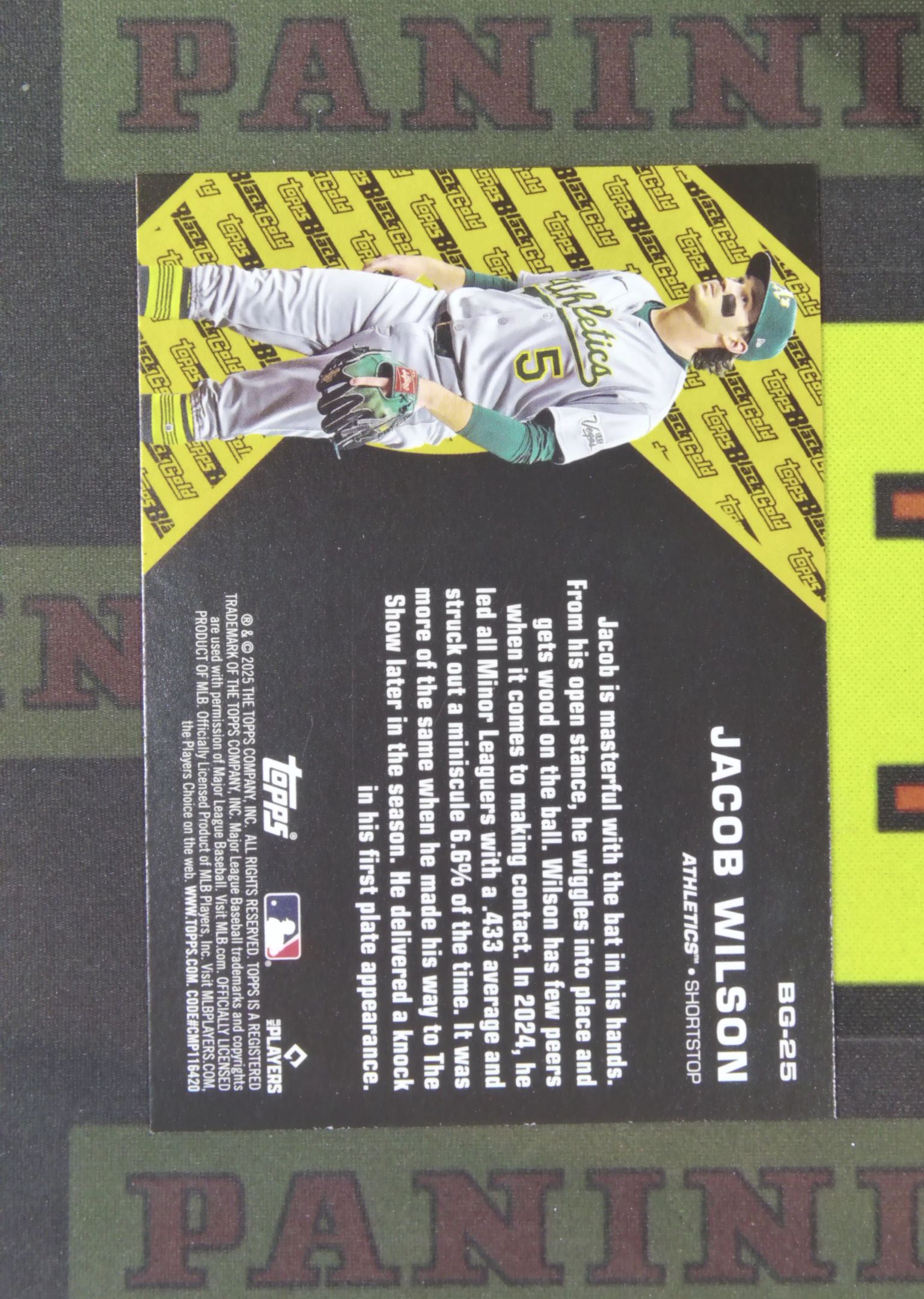 2025 Topps Update Jacob Wilson RC Nirvana Project 雅各布 威尔逊 运动家 新秀 黑金特卡 卡品如图 收藏必备 智男