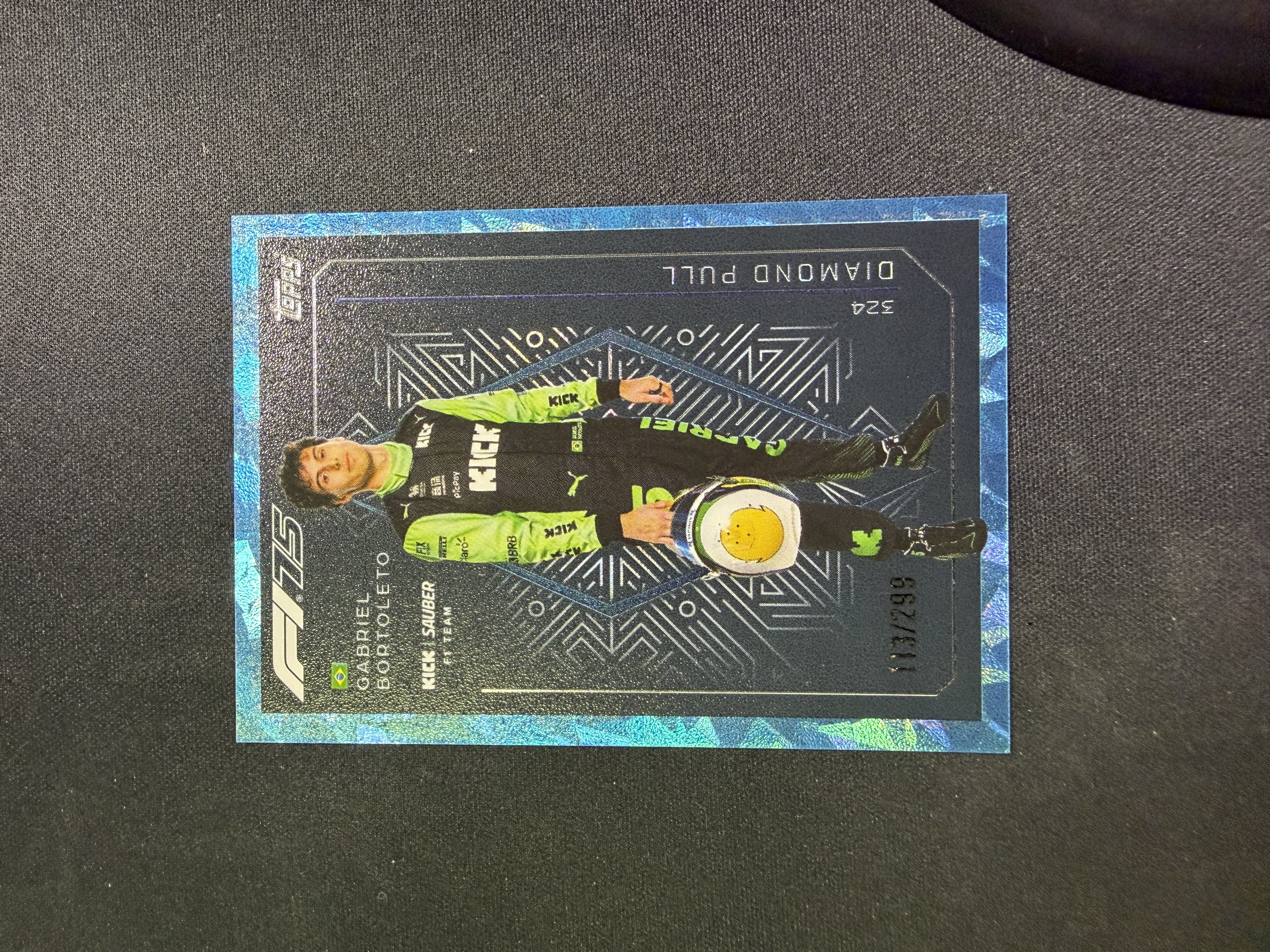 2025 Topps DIAMOND PULL Gabriel Bortoleto 加布里埃尔 博尔托莱托 索伯车队 299编 钻石折 折射 电路板 定妆照 收藏凑套必备 PPP