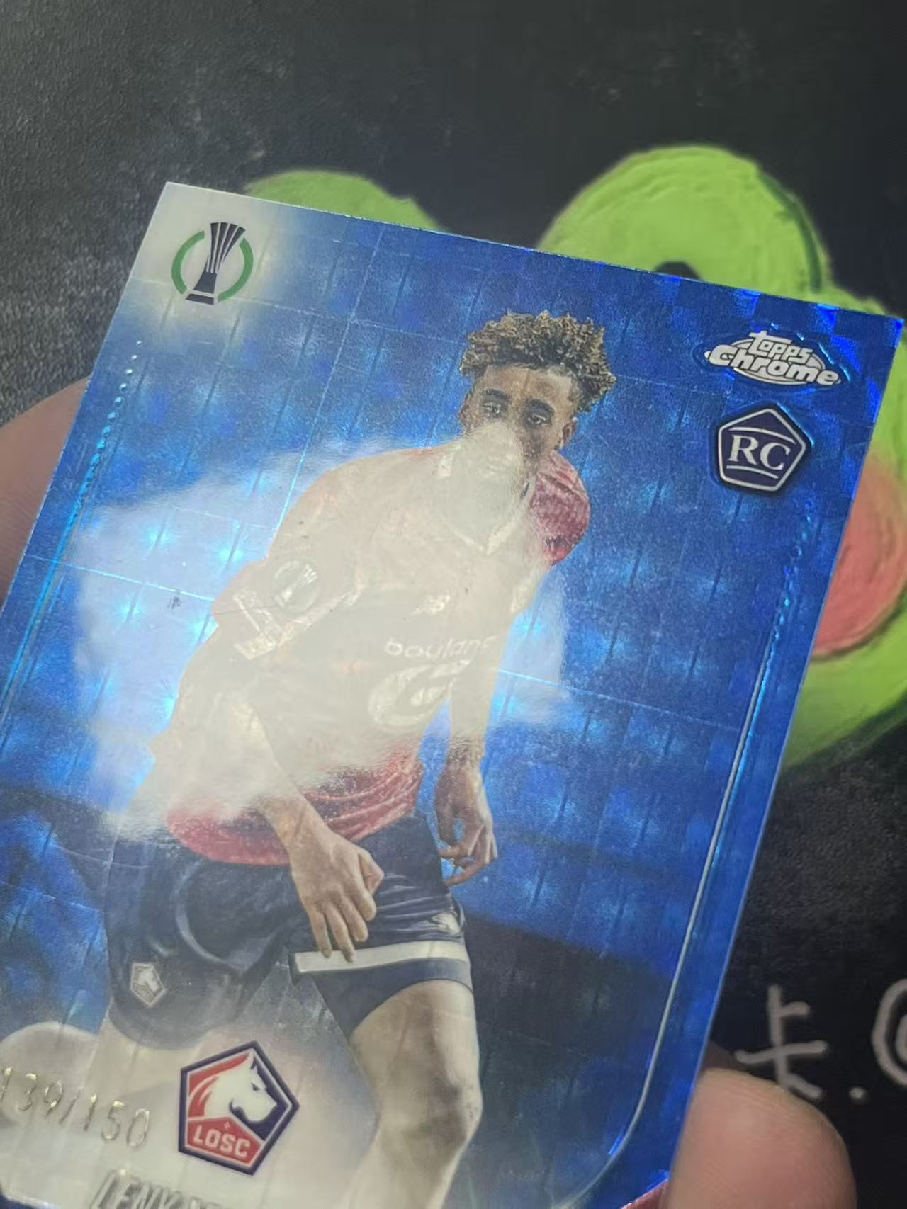 2024 Topps Chrome Leny Yoro 欧冠 里尔 约罗 新秀 RC 150编 法国 微瑕如图【ZYP代拍】望灯