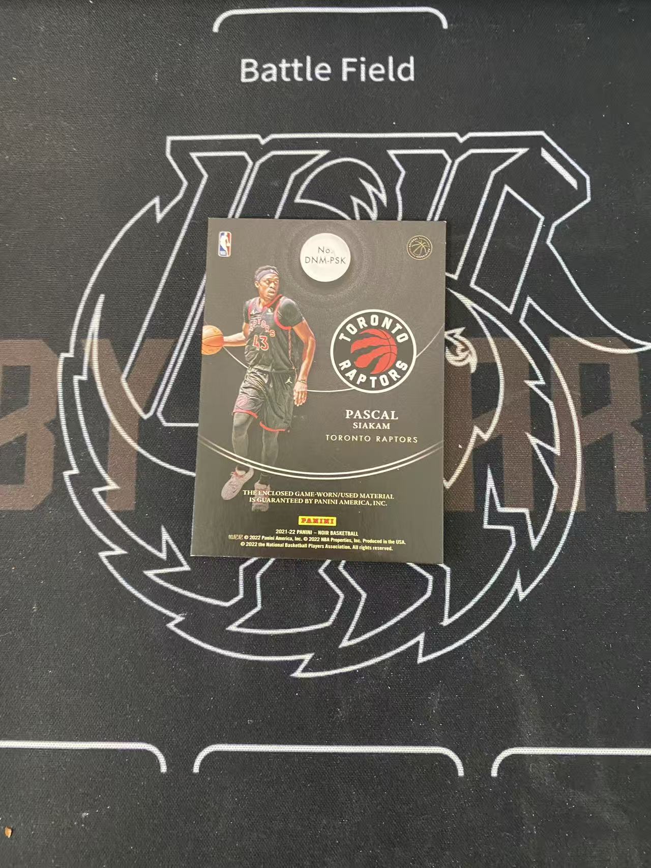 2021-22 Panini Noir Pascal Siakam 【UTF球星卡】fr5 帕斯卡尔 西亚卡姆 诺尔 猛龙皮 落场物料 75编 步行者前锋 瑕疵如图