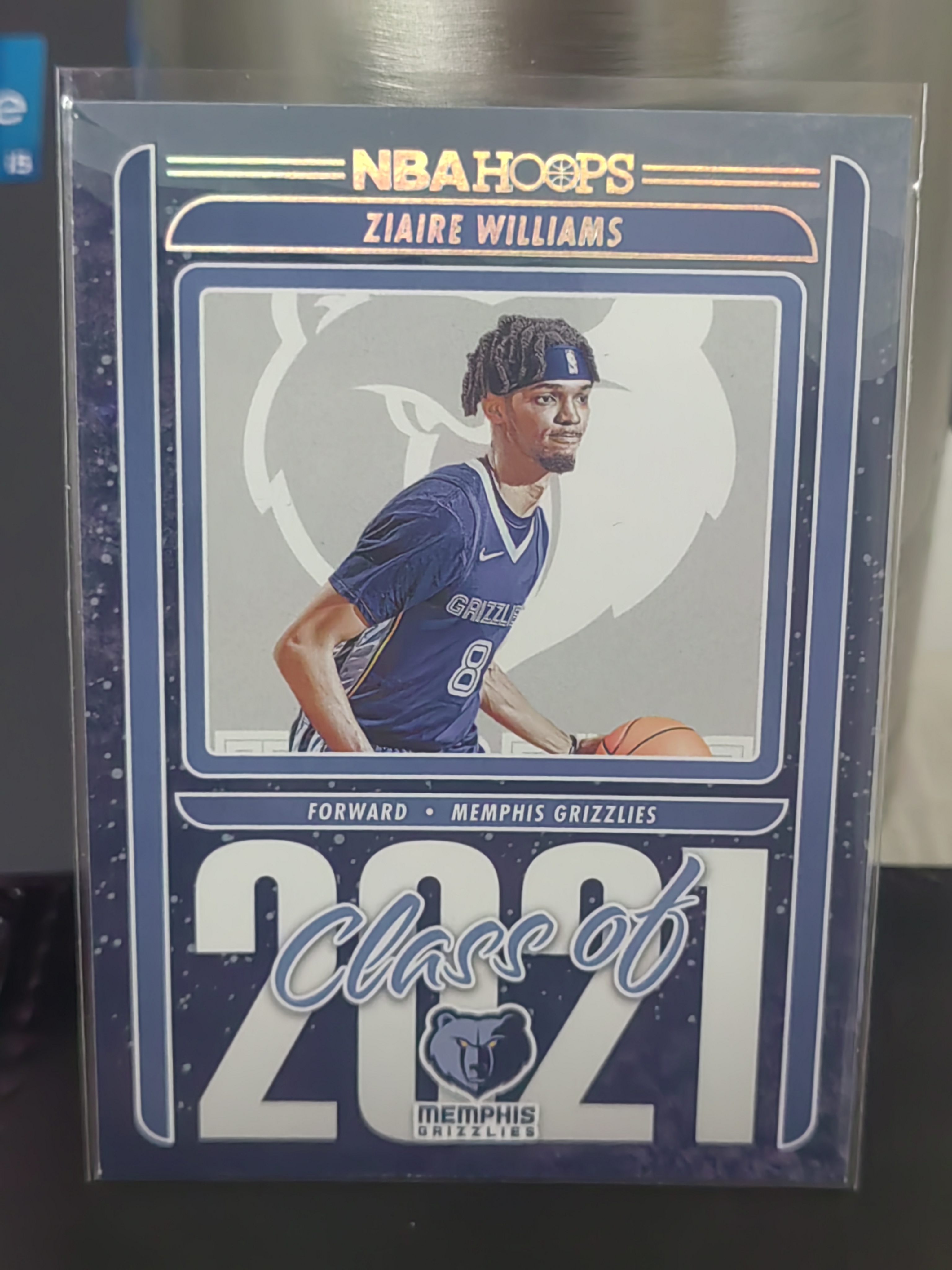 2021-22 Panini NBA Hoops Ziaire Williams RC Hoops 扎伊尔威廉姆斯 灰熊  新秀 银标  队标 特卡  篮 白边白角 不保卡品 卡品如图