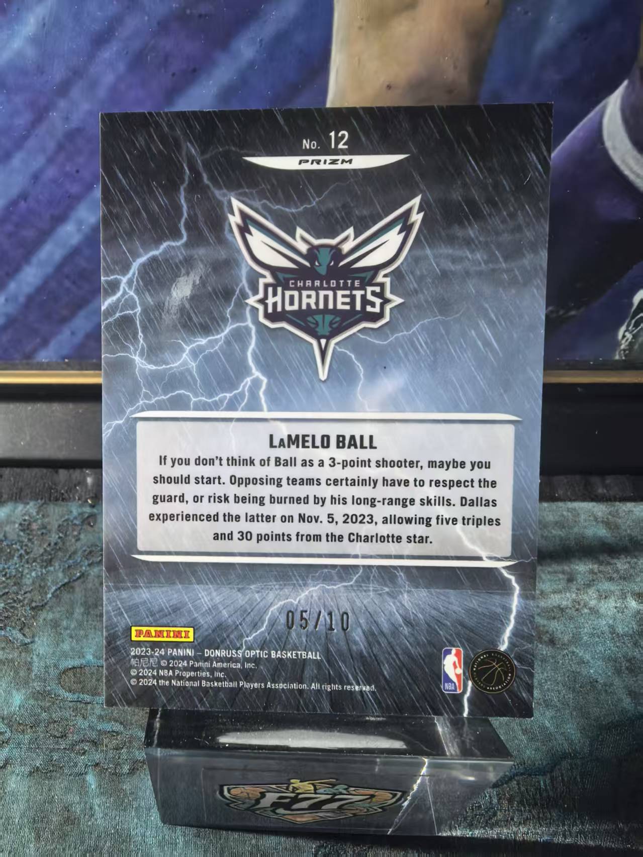 2023-24 Panini Donruss LaMelo Ball 杜蕾斯OP 黄蜂 三球 拉梅洛鲍尔 10编 尾编 金圈圈折 折射 三分雨特卡 收藏必备 狗夏