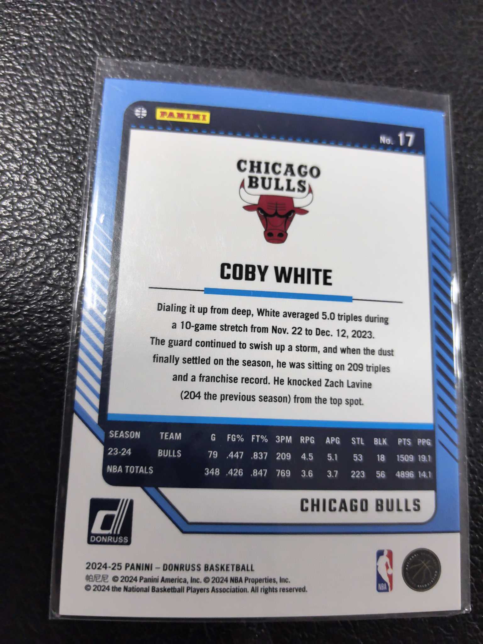 2024-25 科比怀特 公牛 红折 99编 佛光折 10-8