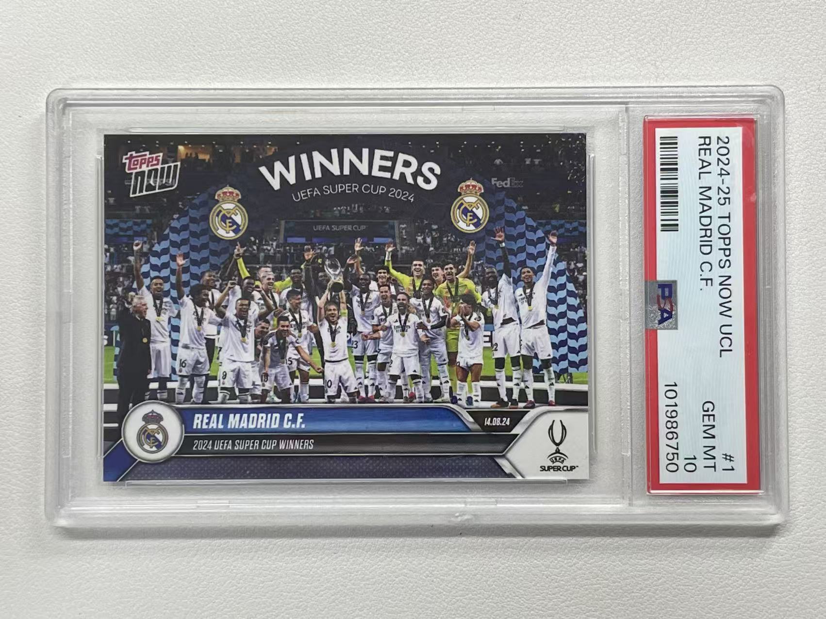 【天秤座拍卖到卡预付85%】2024-25 Topps NOW 欧冠 皇家马德里 皇马 欧冠冠军 捧杯 夺冠 大合影 PSA10分 实卡好看 收藏必备 ※蛋糕