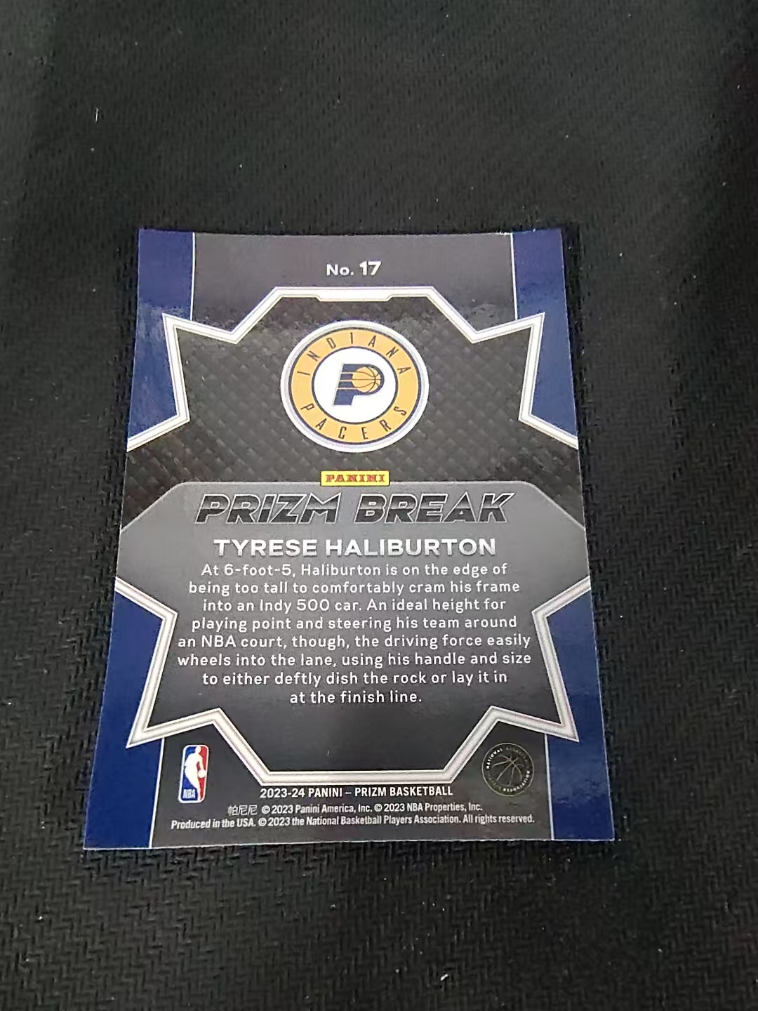 【可合并,不累计】2023-24 Panini Prizm Tyrese Haliburton 泰雷塞 哈利伯顿 国王 break特卡 PZ 划痕 边角微瑕 介意勿拍 #17