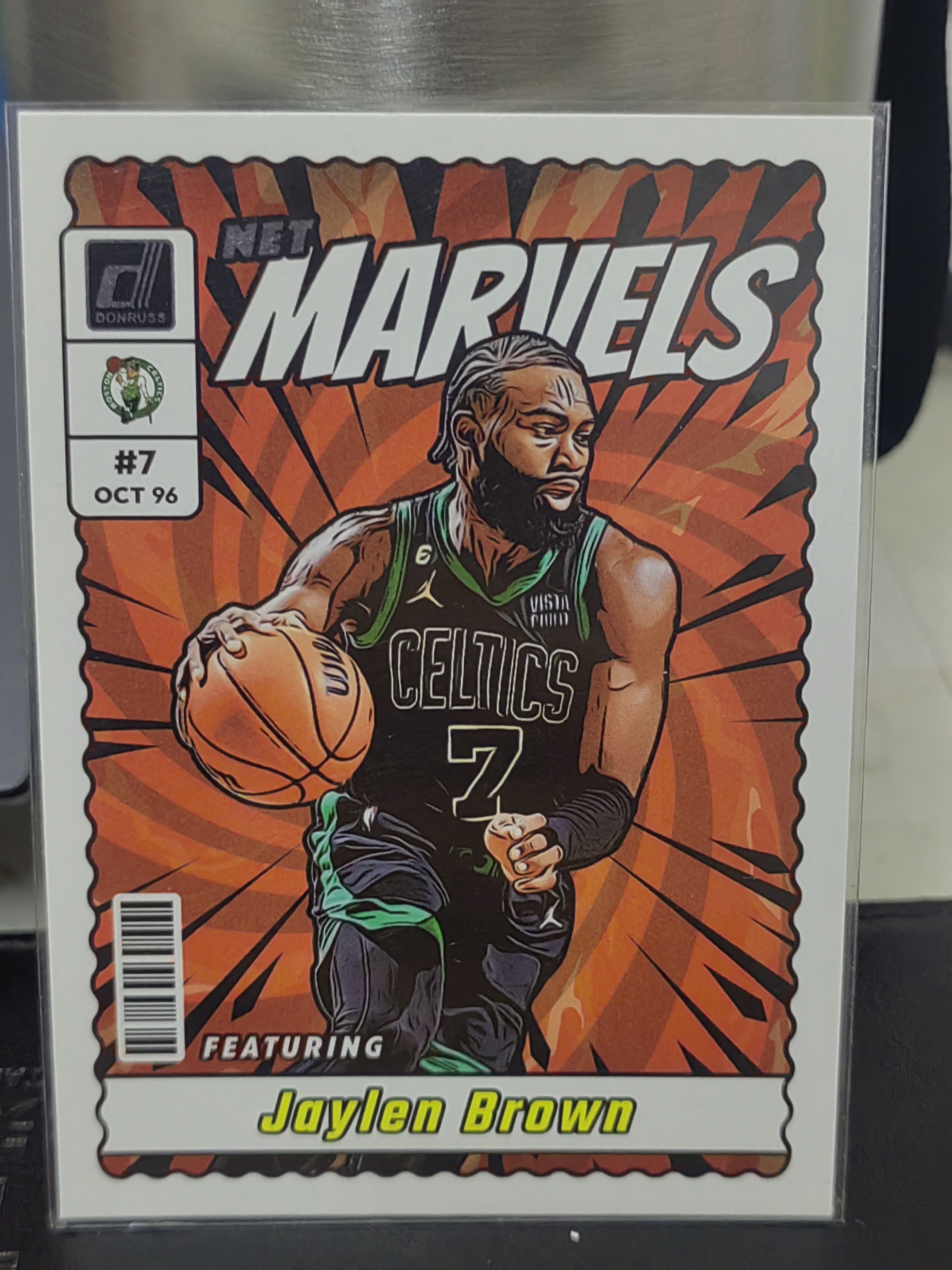 2023-24 Panini Donruss Jaylen Brown 杜蕾斯 漫威特卡 杰伦 布朗 凯尔特人 蓝 白边白角 不保卡品 卡品如图