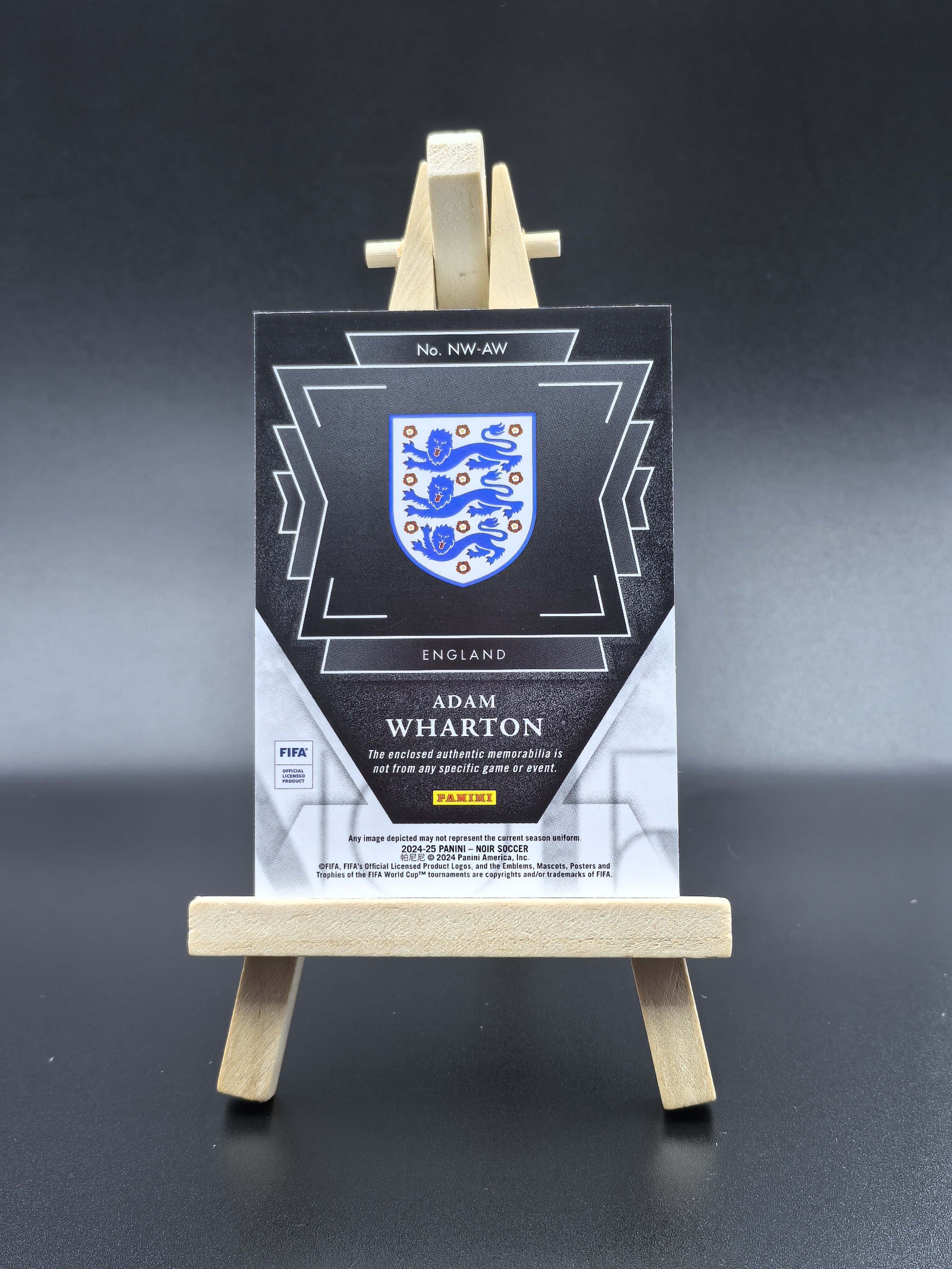2024-25 Panini Noir Adam Wharton 诺尔 英格兰 水晶宫 亚当·沃顿 New Wave 新浪潮球衣物料切割 限量55编 卡品如图(生蚝哥)