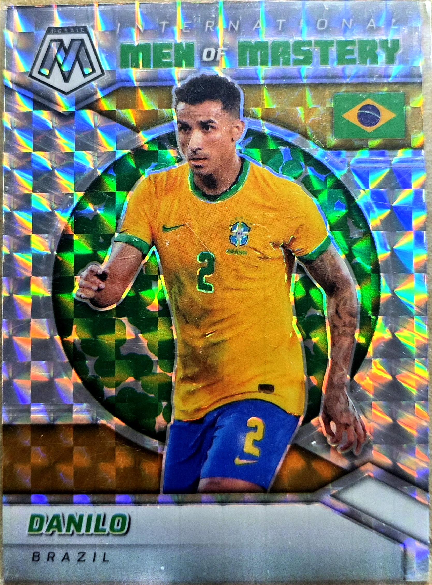 2021-22 Panini Mosaic danilo 达尼洛 巴西 国旗特卡 马赛克 世界杯马赛克