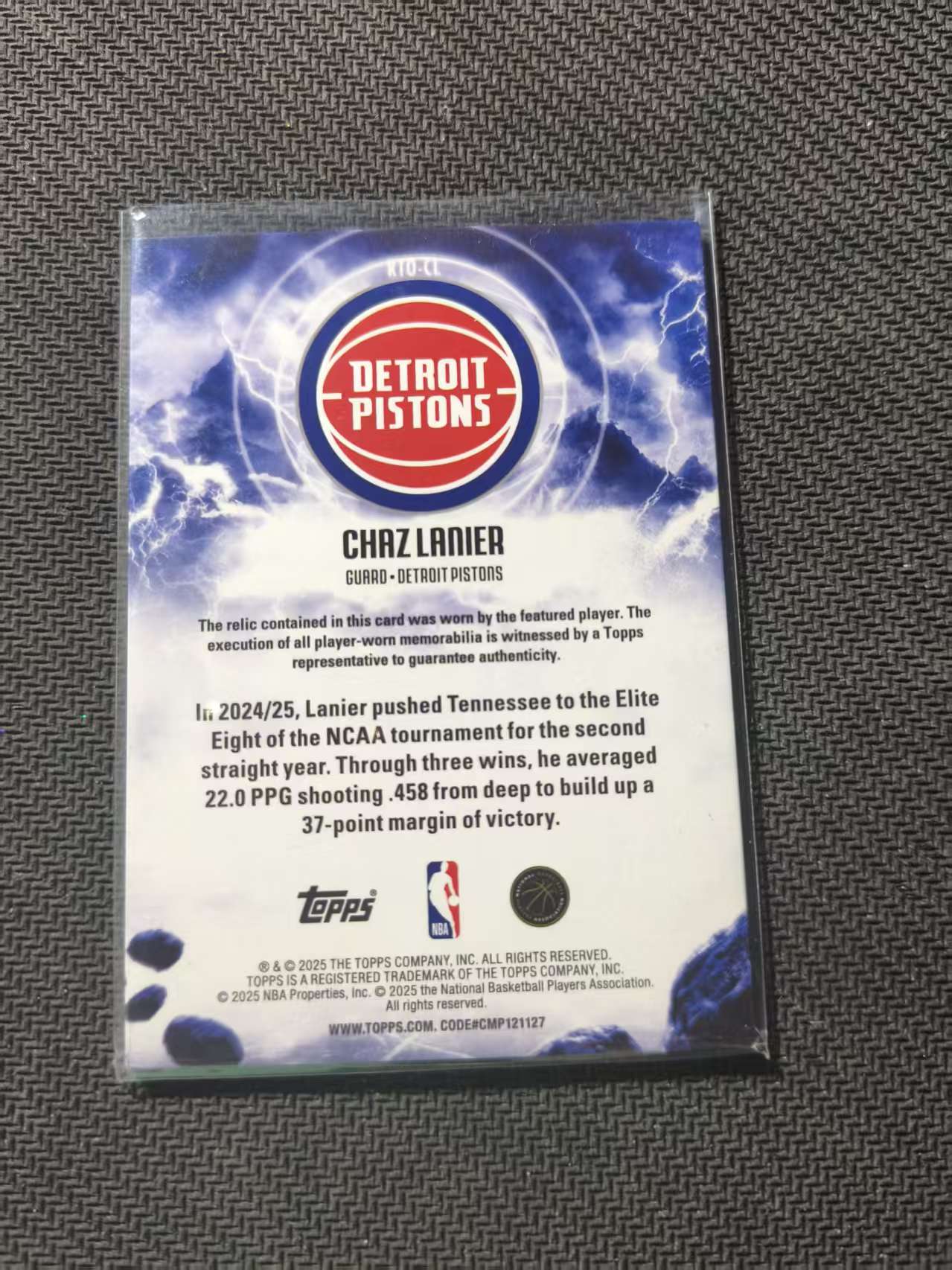 2025 Topps Topps Chaz Lanier RC 新秀 元年 查兹 拉尼尔 小窗 切割 物料 #滨滨