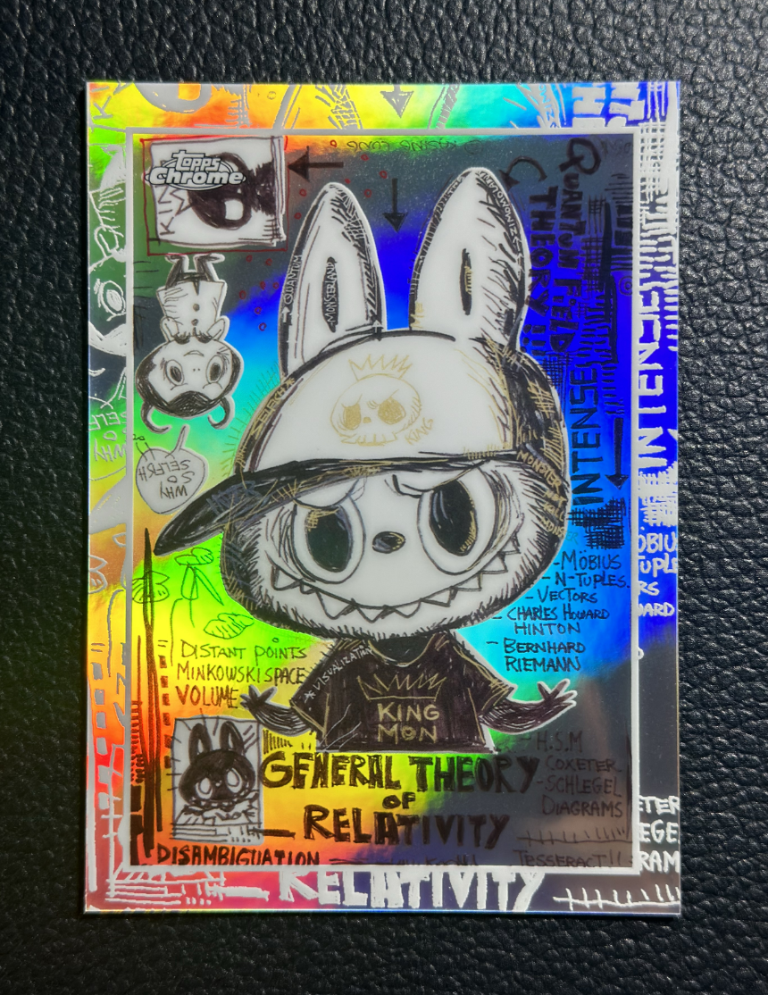 2025 Topps Chrome the monsters LABUBU 十周年 系列HIT 拉布布 monsters by monsters 正银折 绝美 凑套必备 第5张 不保卡品