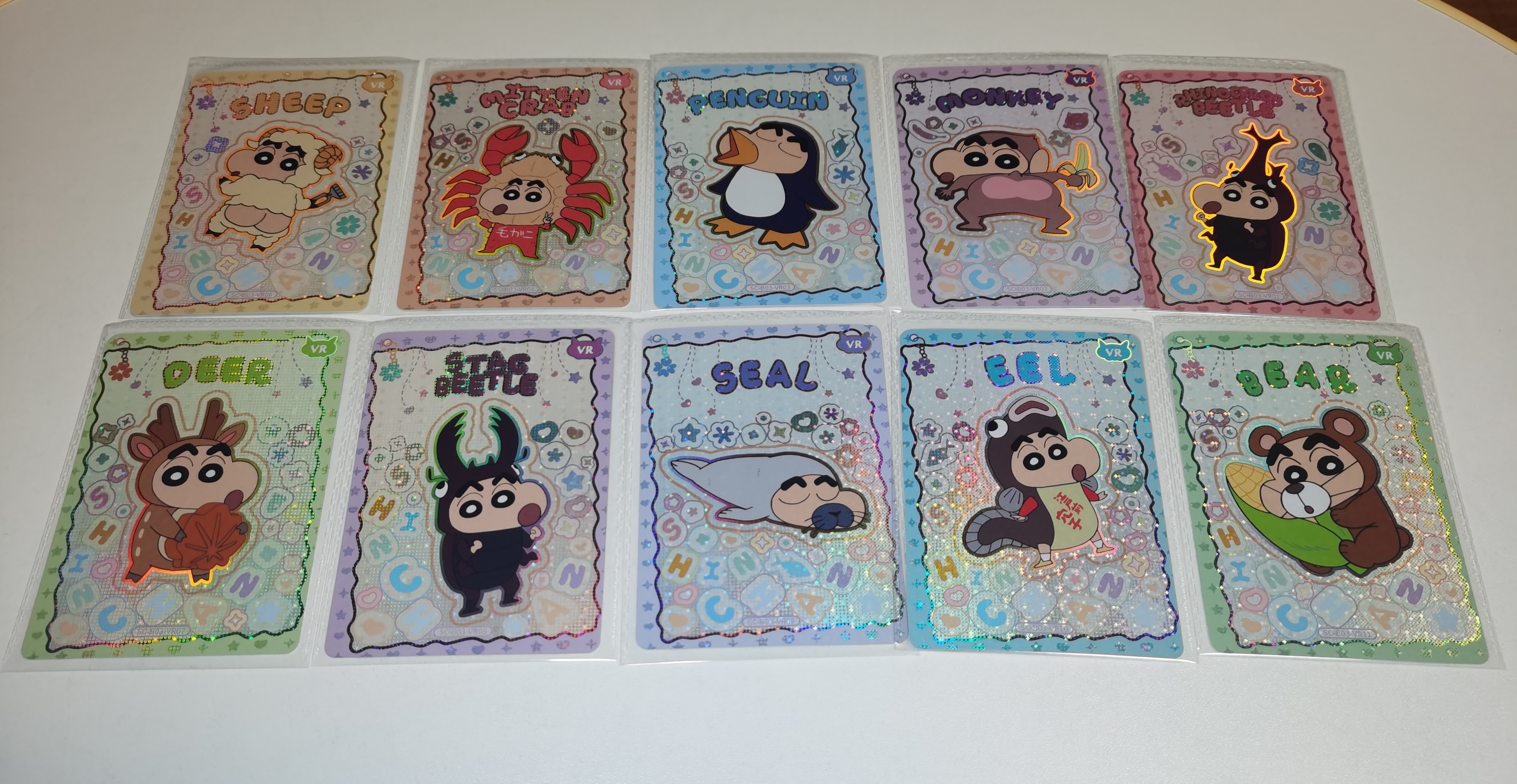 卡游 蜡笔小新 派对包第三弹 VR10张 原膜 不包官瑕 收藏必备【拍前务必看描述】