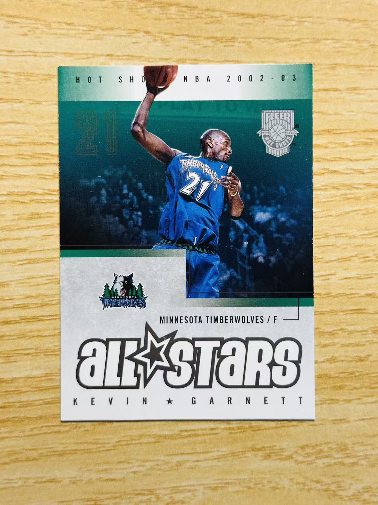 2002-03 Fleer nba Kevin Garnett 嘿嘿代卖 凯文 加内特 狼王 全明星 森林狼 KG 老卡 实卡精美 收藏必备