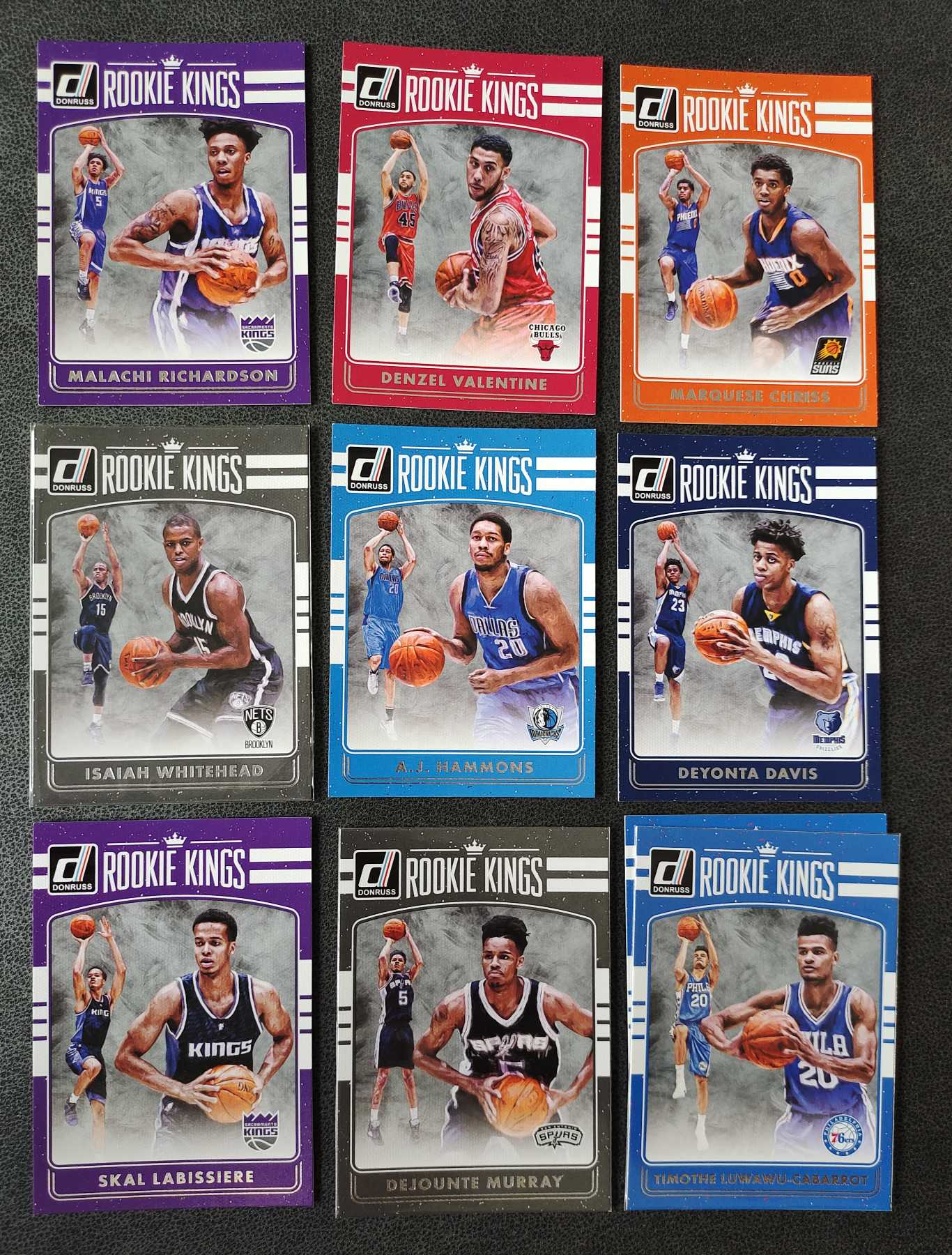 2016-17 donruss 杜蕾斯 油画特卡 9张新秀打包 凑套必备