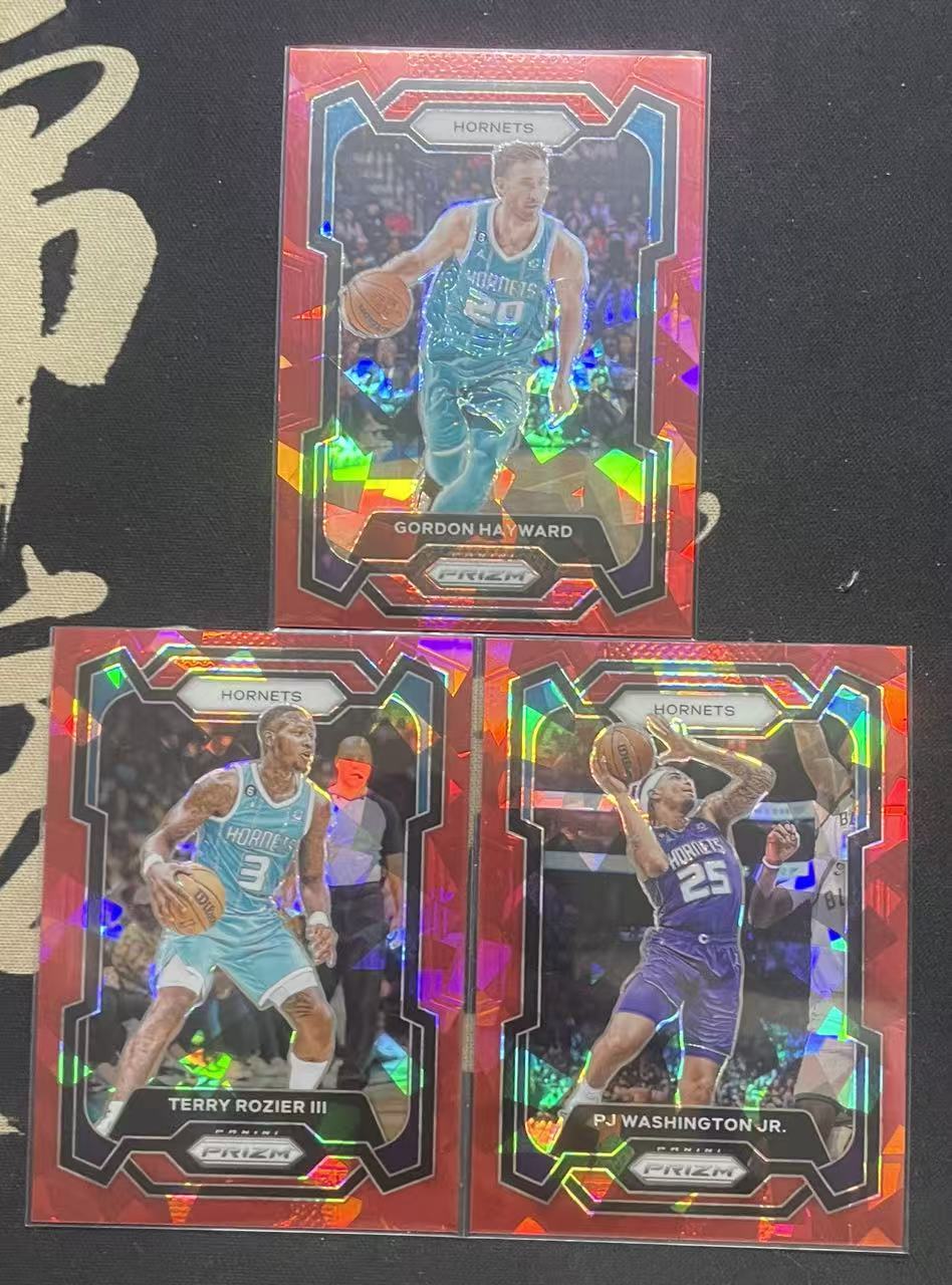 2023-24 Panini Prizm Gordon Hayward 戈登·海沃德 特雷·罗齐尔2世 小PJ·华盛顿 黄蜂队 红碎冰 碎冰折 折射 pz 打包 值得收藏(猴子卡社)