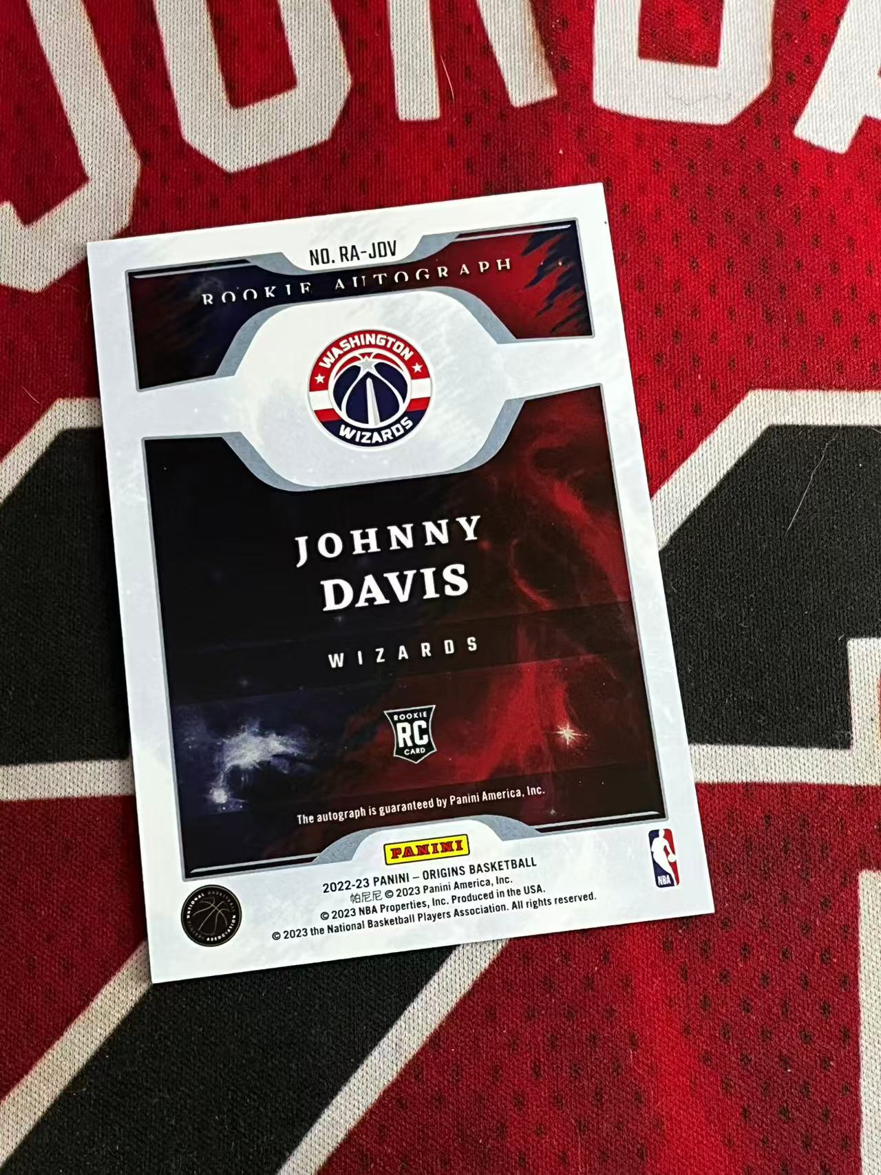 【接寄拍费率低至5%含卡淘手续费】2022-23 PANINI ORIGINS 起源系列 奇才 新秀RC 觉醒哥 约翰尼戴维斯 签字卡 卡签 专收凑套必备【烂臭嘴拍卖】