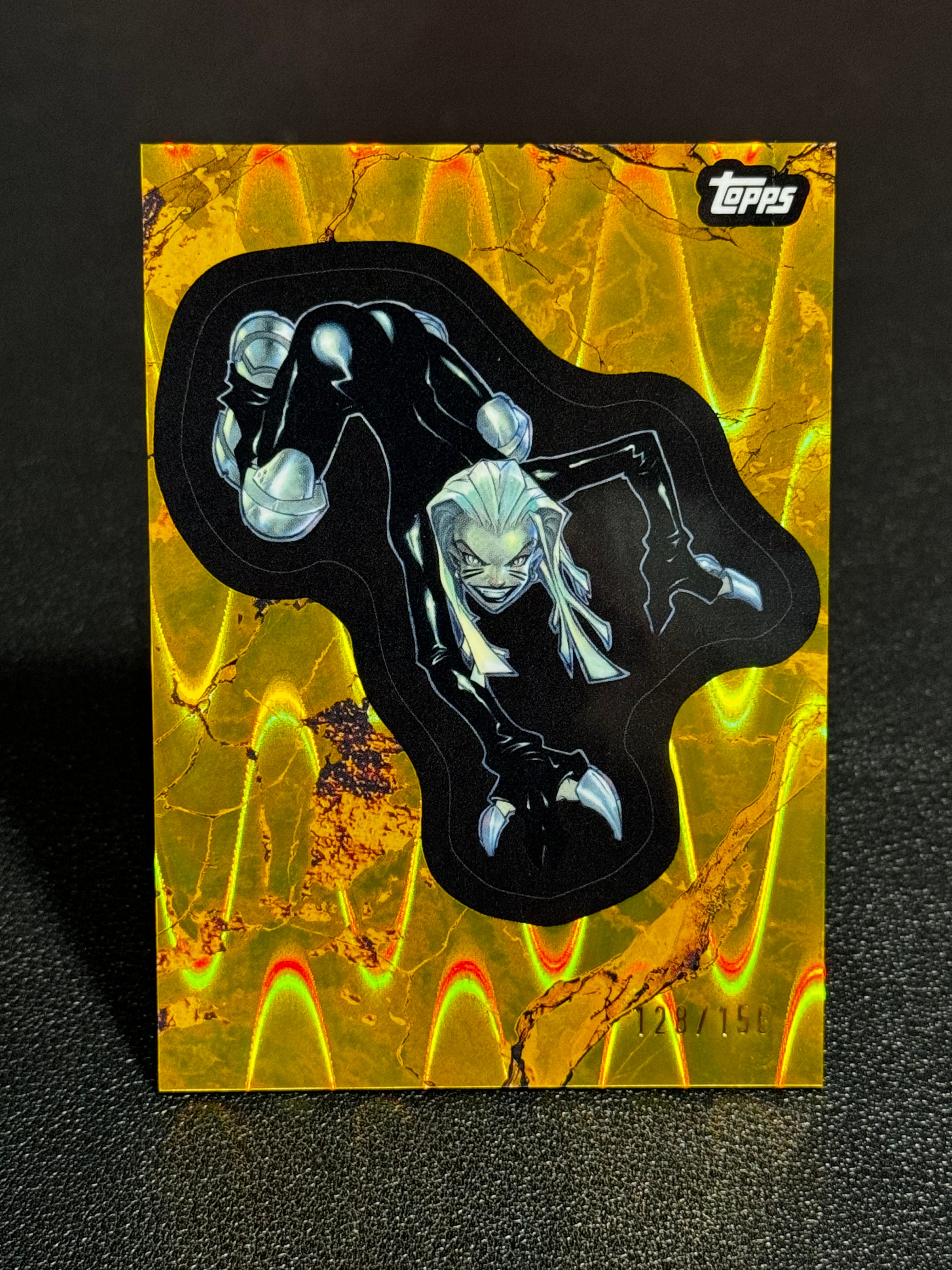 2025 Topps Marvel (MCU) Comic Book Heroes 1975 黄金年代 漫威 金折 熔岩折 150编 Black Cat 黑猫 #60 LWDG