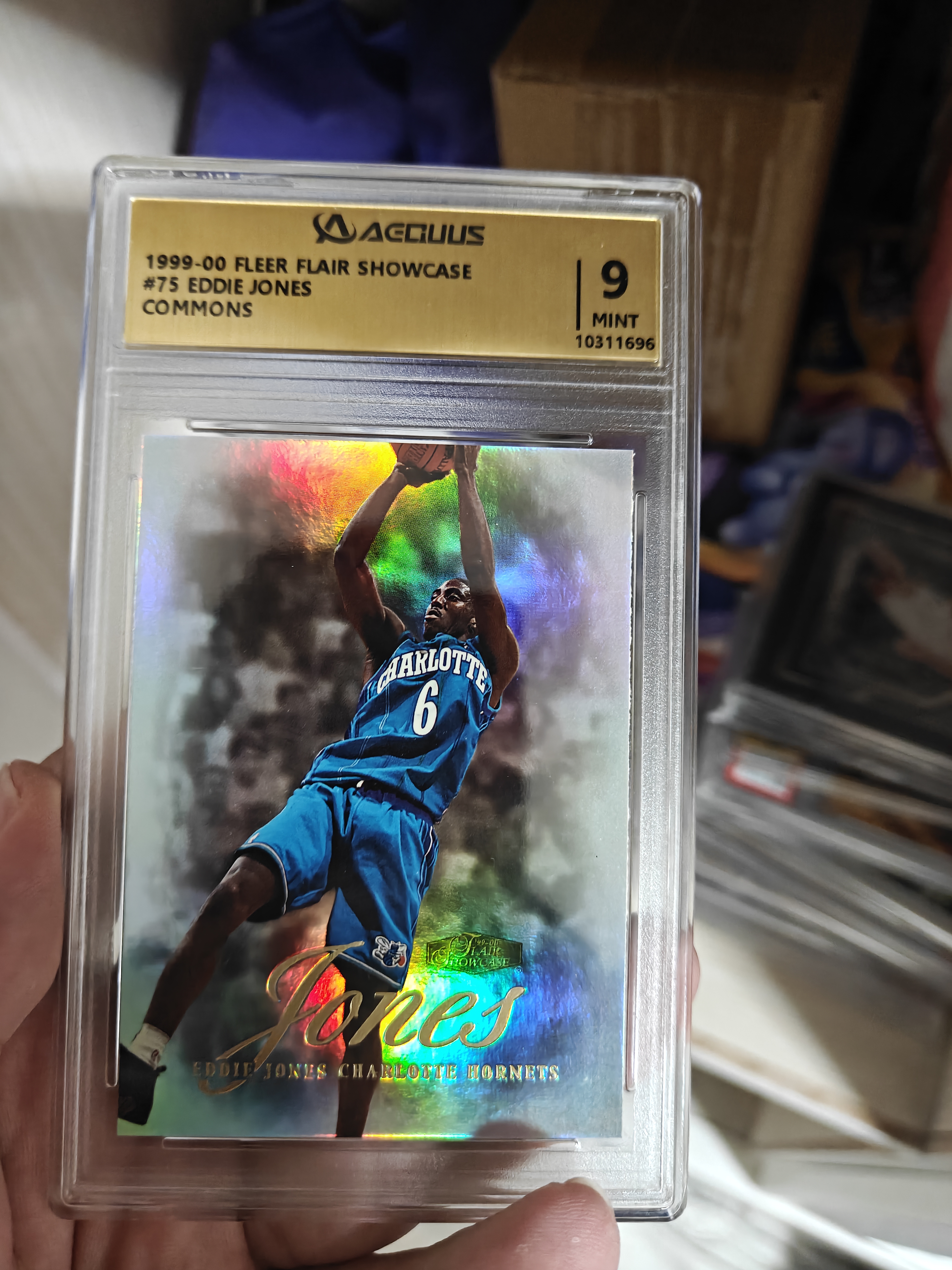 2000 Fleer Flair Eddie Jones #75 黄蜂 琼斯 老卡 顶级折色 收藏必备