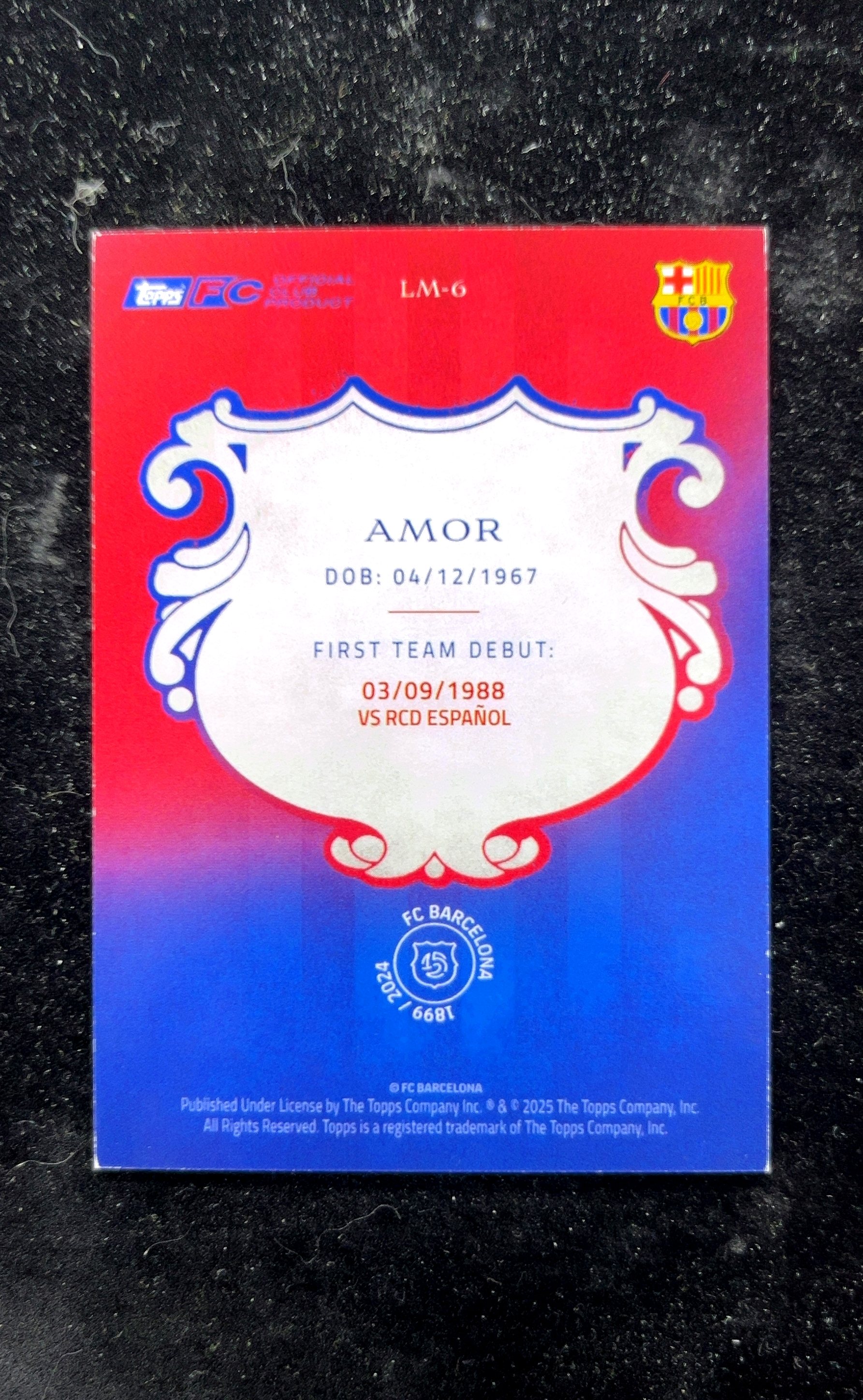 【小白1%代卖】2025 Topps 巴萨125周年队盒 La Masia拉玛西亚特卡 Amor 阿莫尔 新秀 RC 卡品如图 高价值 #LM-6 FC Barcelona 0626