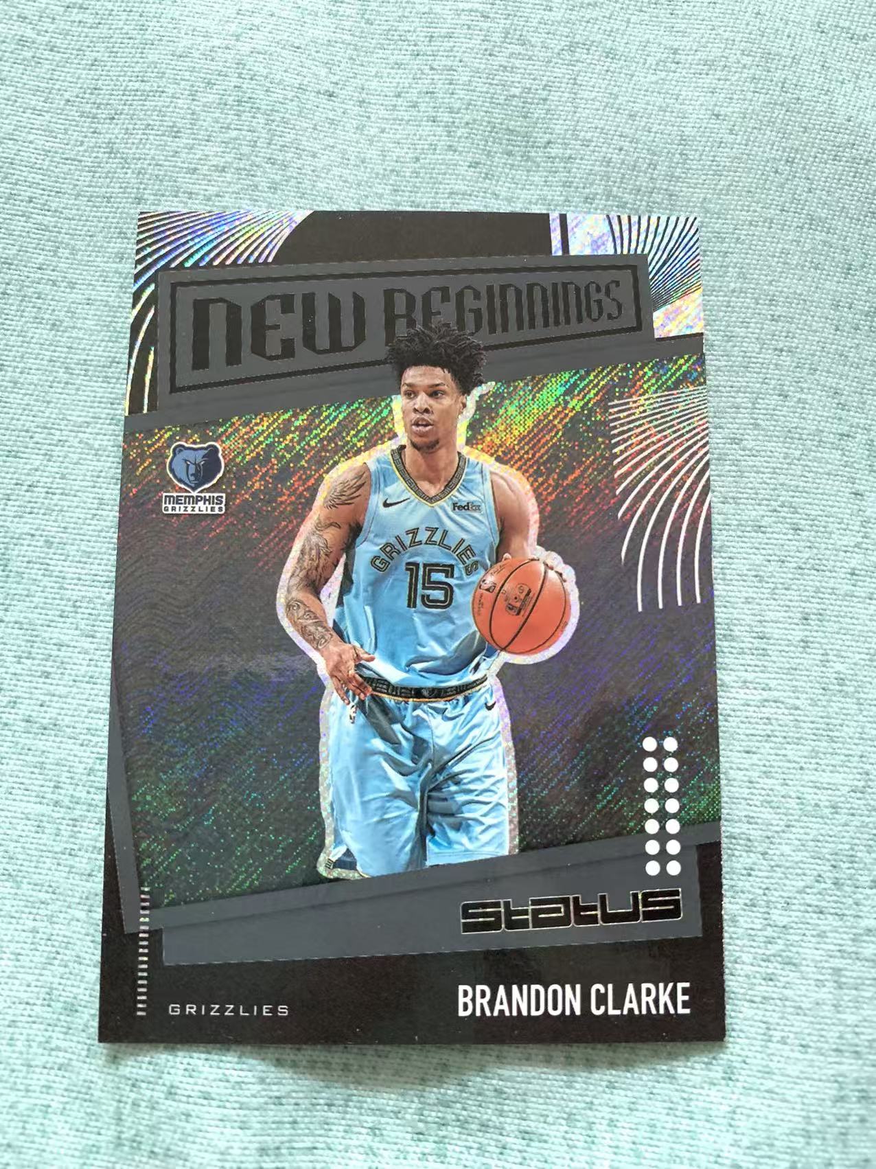 2019-20 Panini Status Brandon Clarke RC 布兰登 卡拉克 灰熊 新秀 折射 银折 莫兰特队友