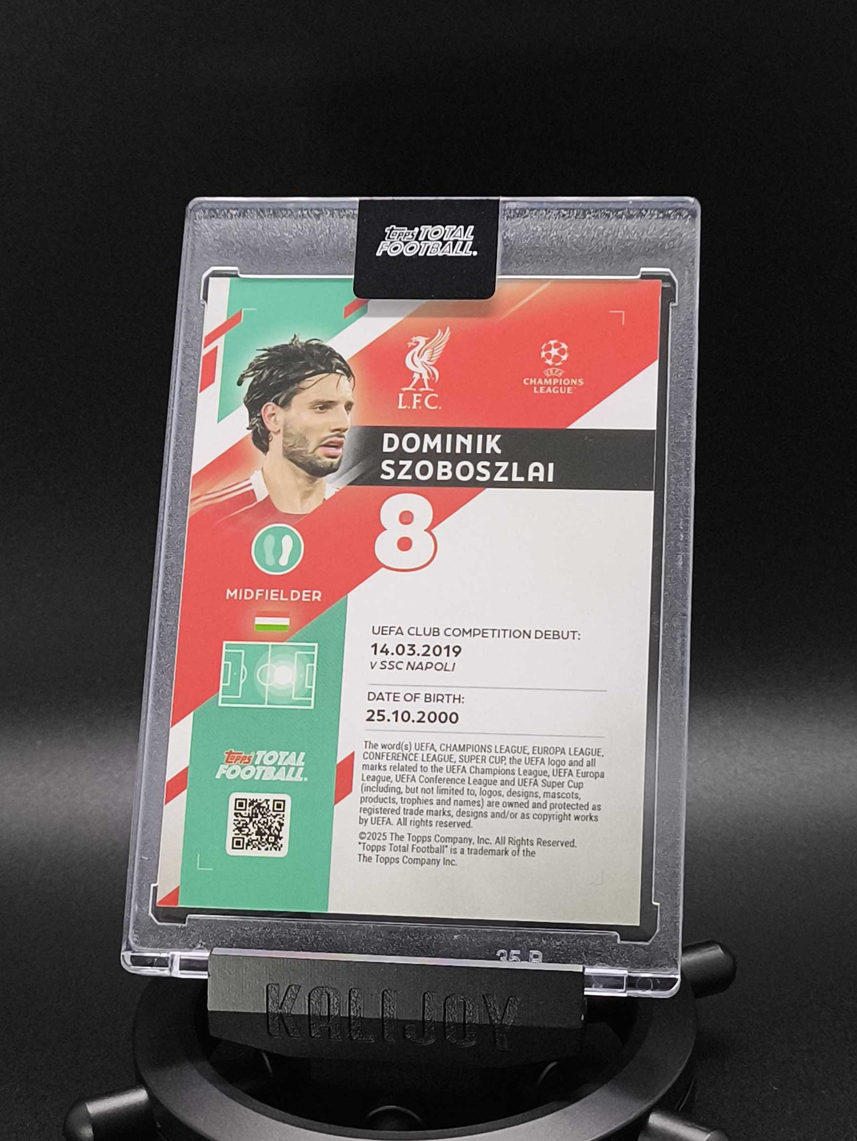 2025-26 Topps Total Football Dominik Szoboszlai 索博斯洛伊 魔王 索博 利物浦 匈牙利 3/5编 TTF 原封砖