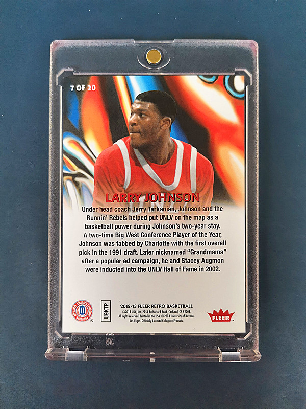 2012-13 Fleer Retro 拉里·约翰逊 ( 1:120 三D立体 胶片 1996-97 Metal 品好,搏psa10分 ) 1991年NBA状元秀 NBA年度最佳新秀奖。ebay奇迹