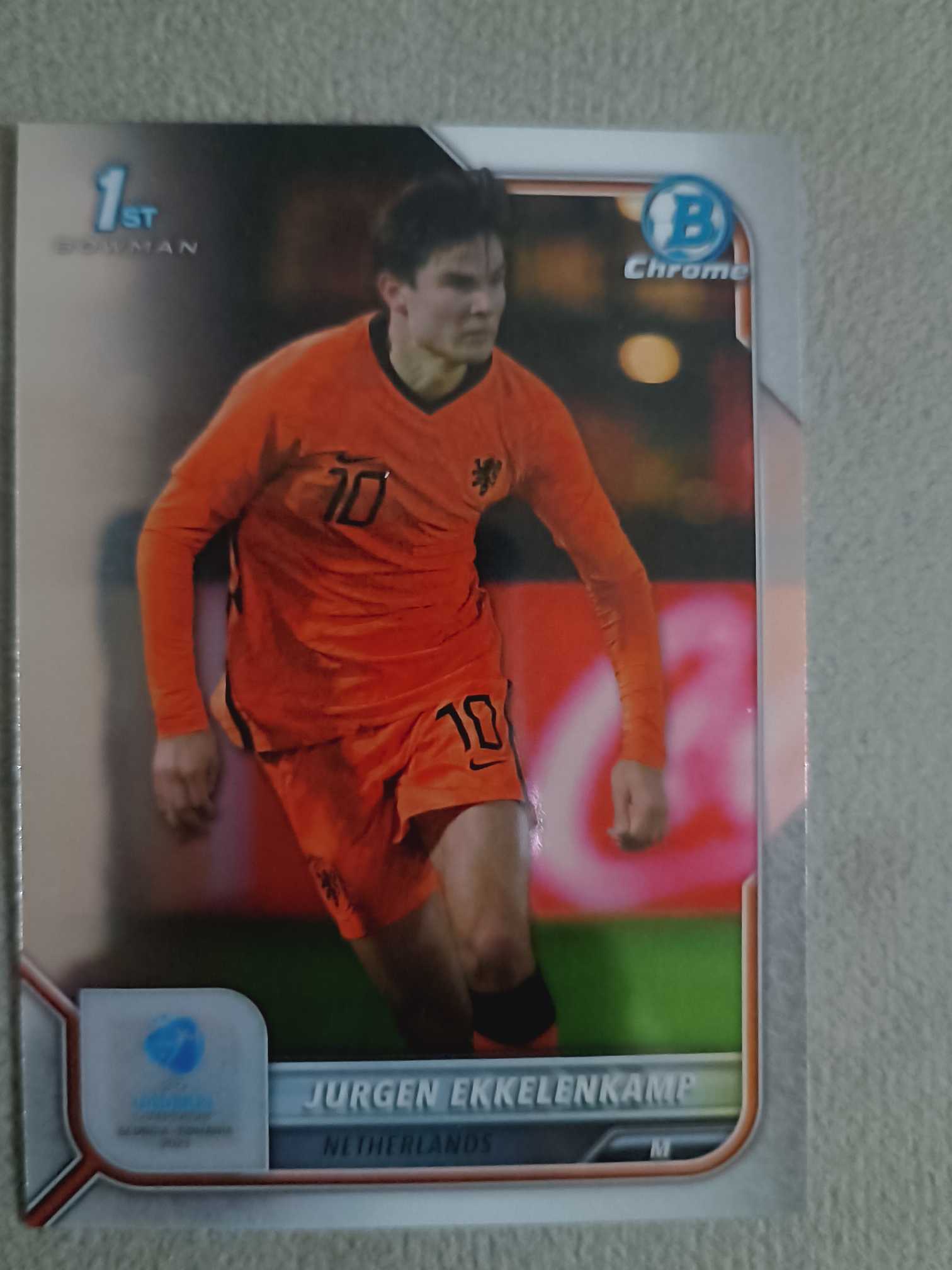 2022 Topps Chrome Jurgen Ekkelenkamp 【接代拍】欧青赛 chrome base 尤尔根·埃克伦坎普 荷兰🇳🇱 乌迪内斯 希望之星 未来可期 队迷人迷 收藏凑套可入