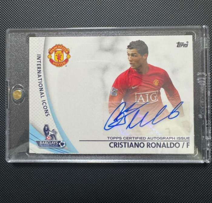 2013 Topps premier Gold Cristiano Ronaldo 【土豆雜貨鋪代拍】元年英超 皇馬 曼聯 C羅 總裁 簽字 C羅停止簽字了 多年不遇一張 收藏 投資必備