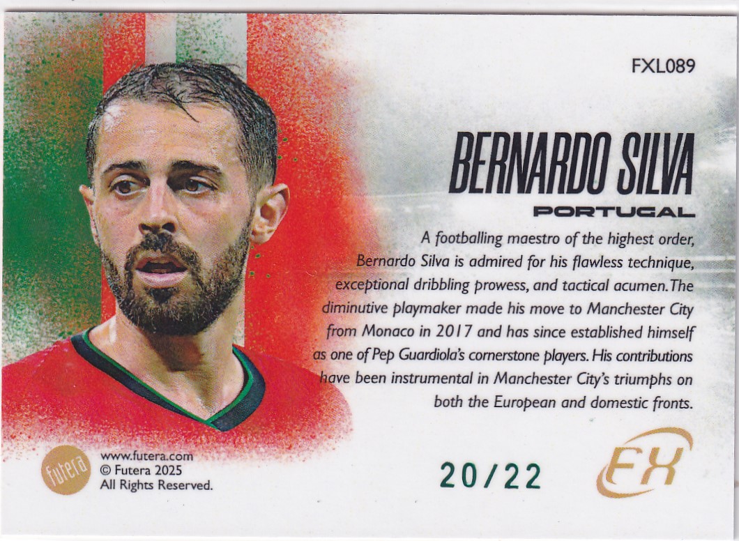 【thebighit】不累计004.2025 Futera FX 福特拉 葡萄牙 B席 贝尔纳多 席尔瓦 全景特卡 20/22编