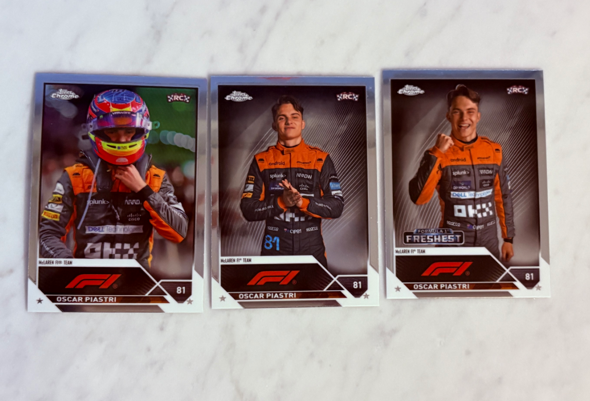 2023 Topps Chrome F1 Oscar Piastri RC 皮亚斯特里 新秀 迈凯伦 定妆照Base打包 冠军争夺者 ebay起飞 卡品如图 收藏必备