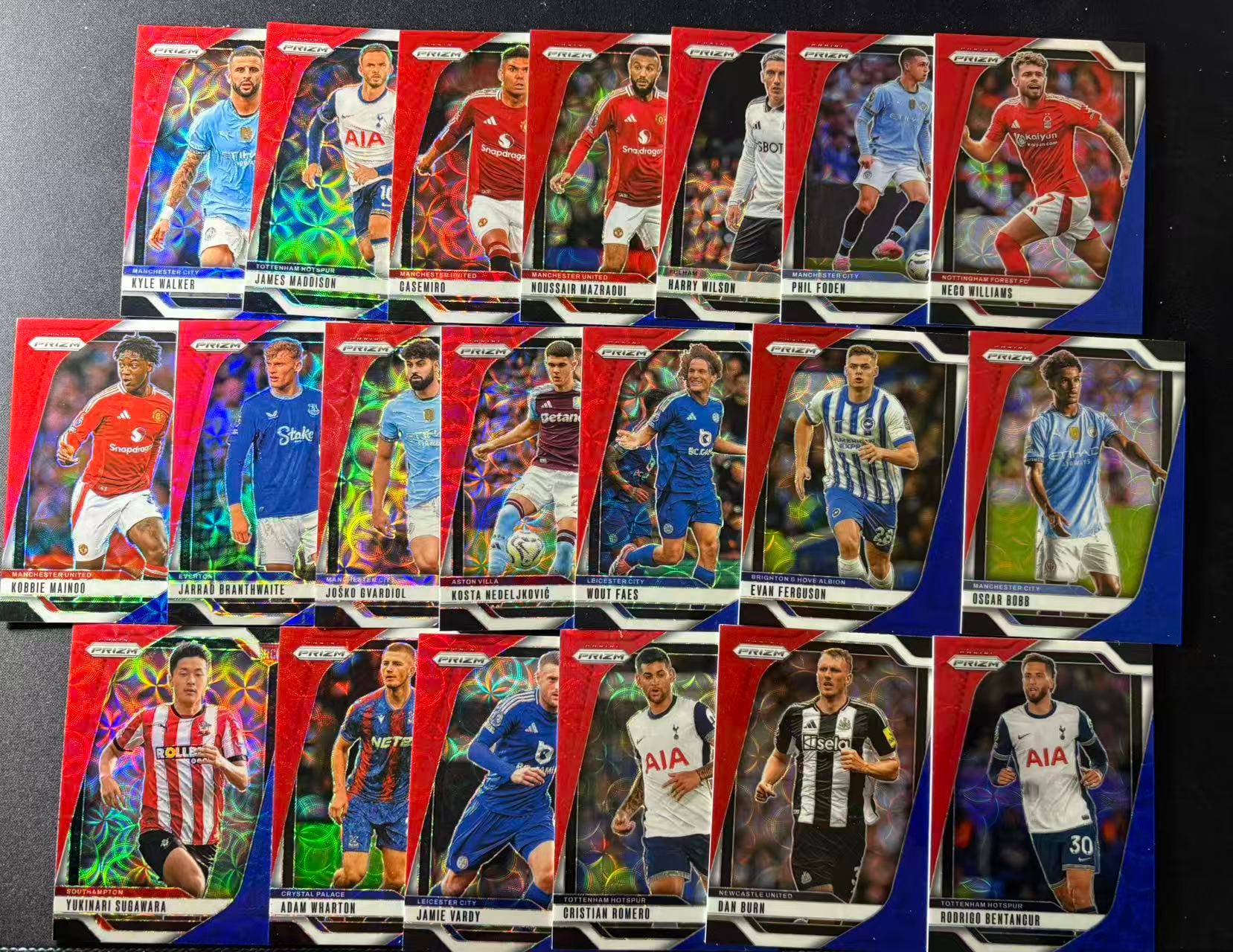 【梦卡拍卖】2024-25 Panini Prizm Premier League 英超PZ 三色折 一图打包 鲍勃 福登 詹姆斯 威廉姆斯 #DD# 乐哥