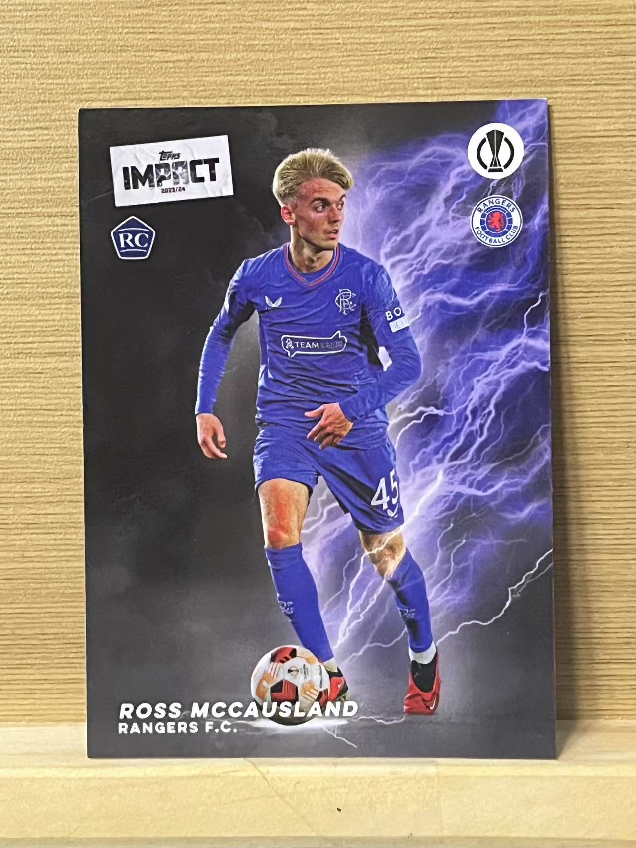 2024 Topps UEFA ross mccausland RC 罗斯 麦考斯兰 新秀 流浪者 欧冠 冲击盒 实卡精美 收藏必备 A56