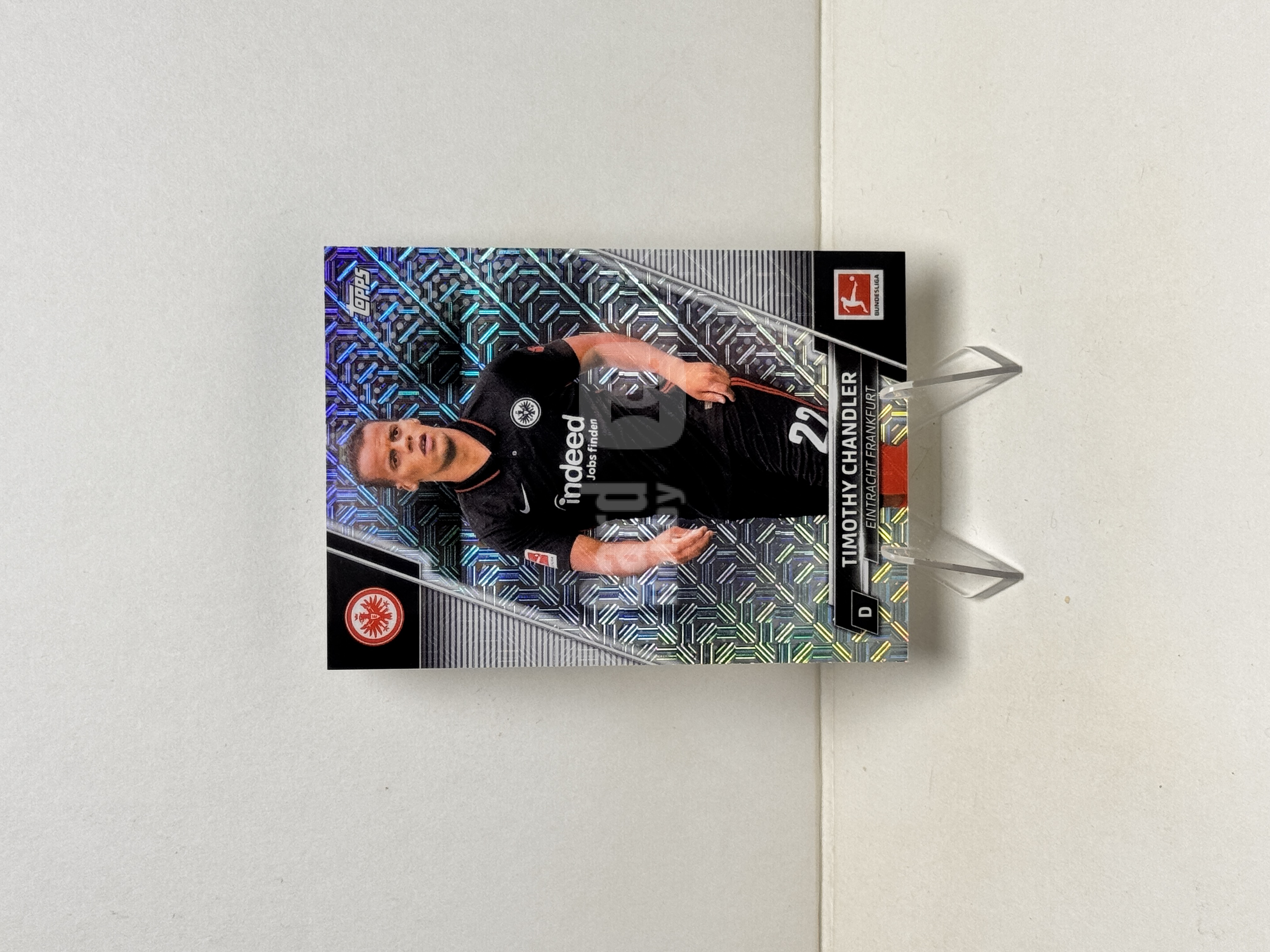 2022 Topps Bundesliga Timothy Chandler 德甲 TC 法兰克福 蒂莫西 钱德勒 银mojo折 折射 日版 实卡精美 收藏必备 卡品如图【星爷代拍】G3-1