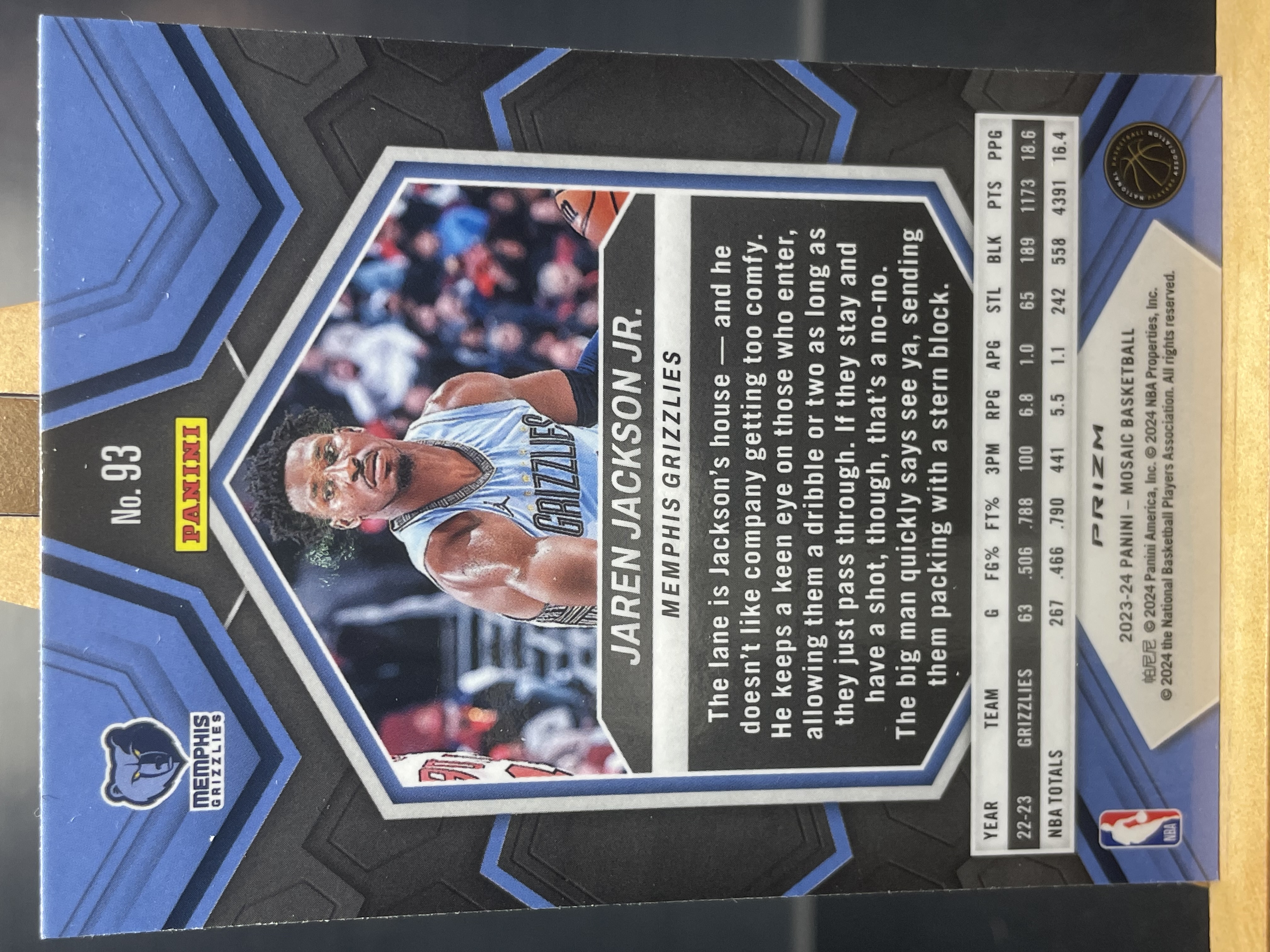 (B3) 2023-24 PANINI 马赛克系列 折射 小贾伦 杰克逊 灰熊 近期大热球星 收藏凑套必备 卡品如图!!!