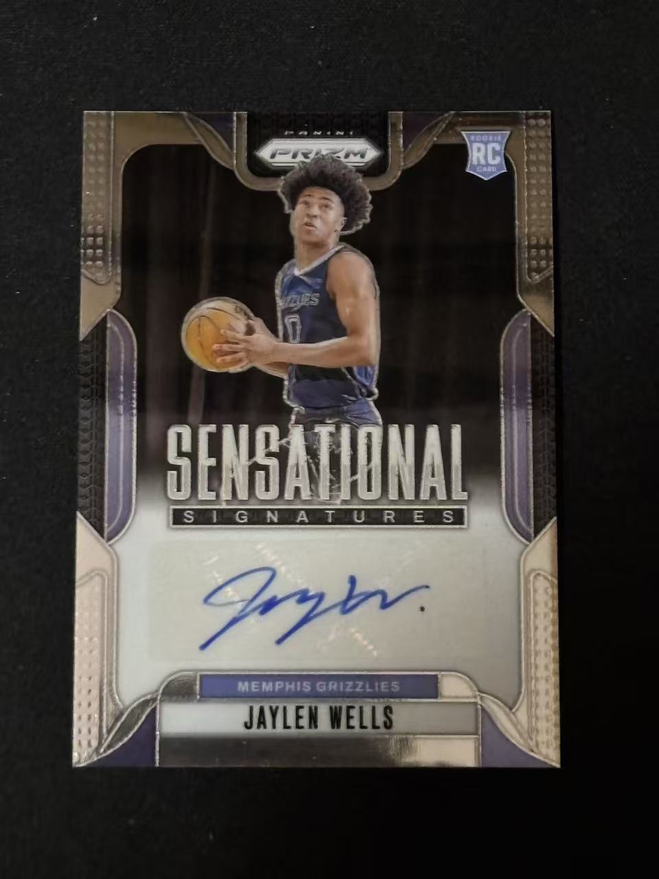 2024-25 Panini prizm Jaylen Wells RC 【磊子球星卡】灰熊 新秀RC 杰伦威尔斯(JAYLEN WELLS)签字 base 未来可期