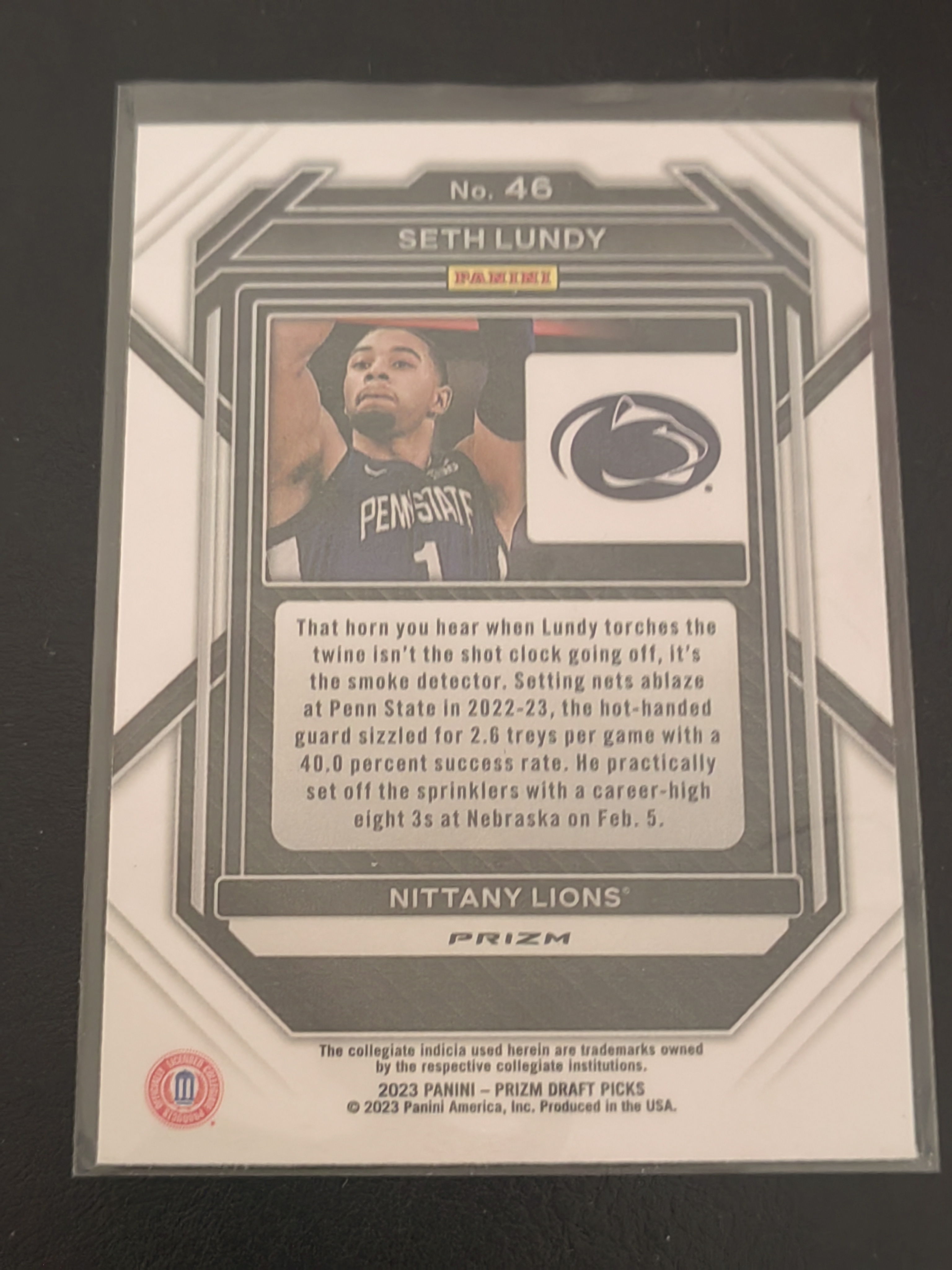 2023 Panini Prizm Draft Picks Seth Lundy RC PZ 塞思・伦迪 老鹰 银折 篮 凑套 白边白角 不保卡品 卡品如图