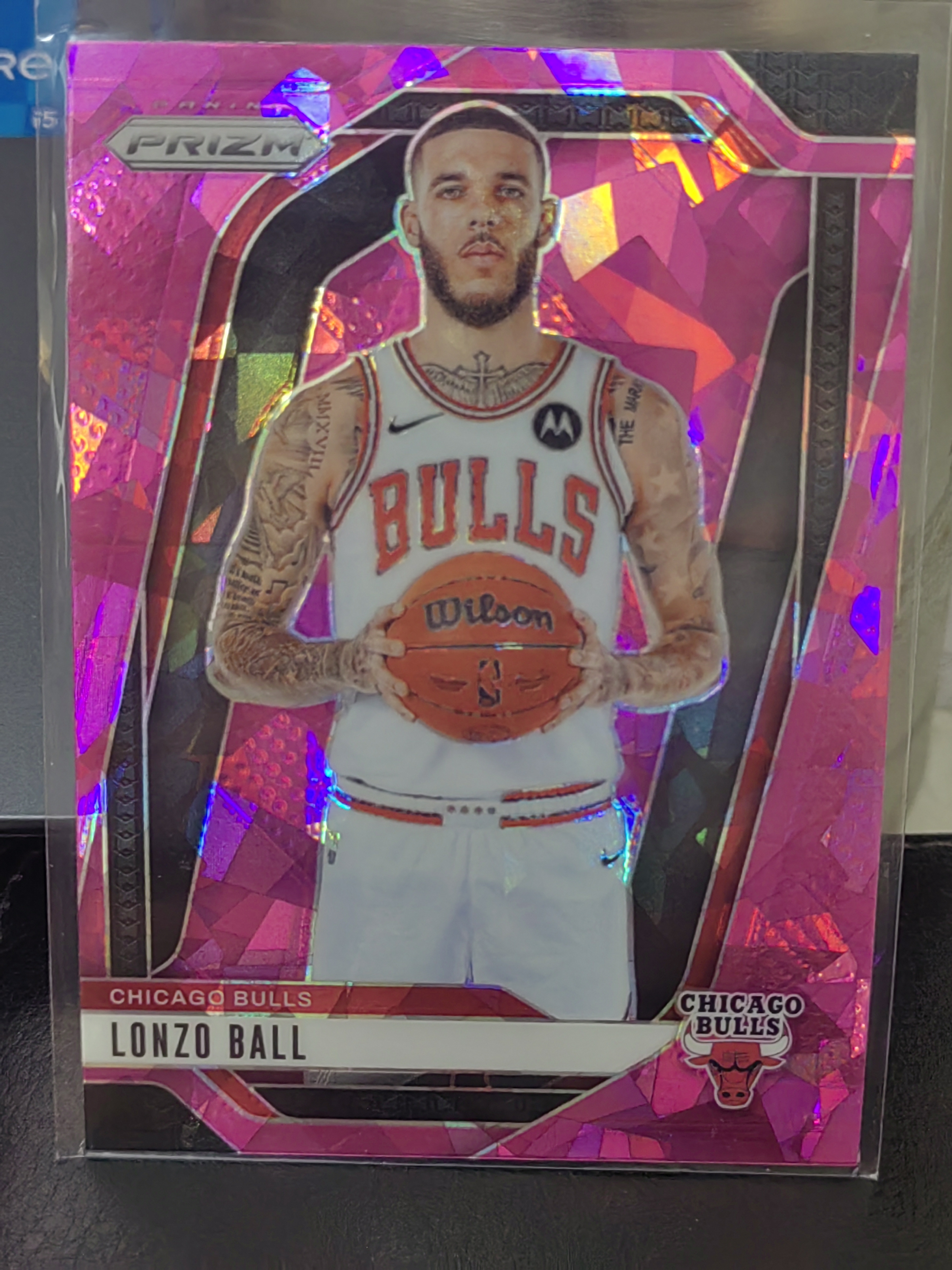 2024-25 Panini Prizm Lonzo Ball PZ 粉碎冰折 朗佐鲍尔 公牛 篮 白边白角 不保卡品 卡品如图