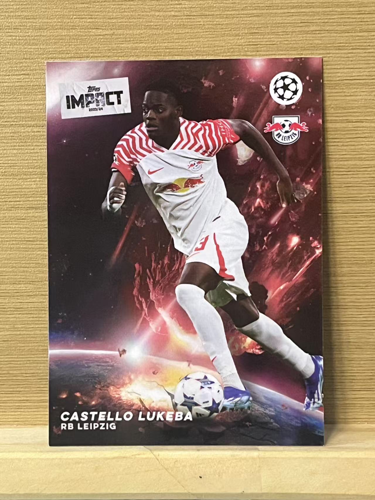 2024 Topps UEFA Castello Lukeba 卢克巴 莱比锡红牛 欧冠 冲击盒 实卡精美 收藏必备 A57