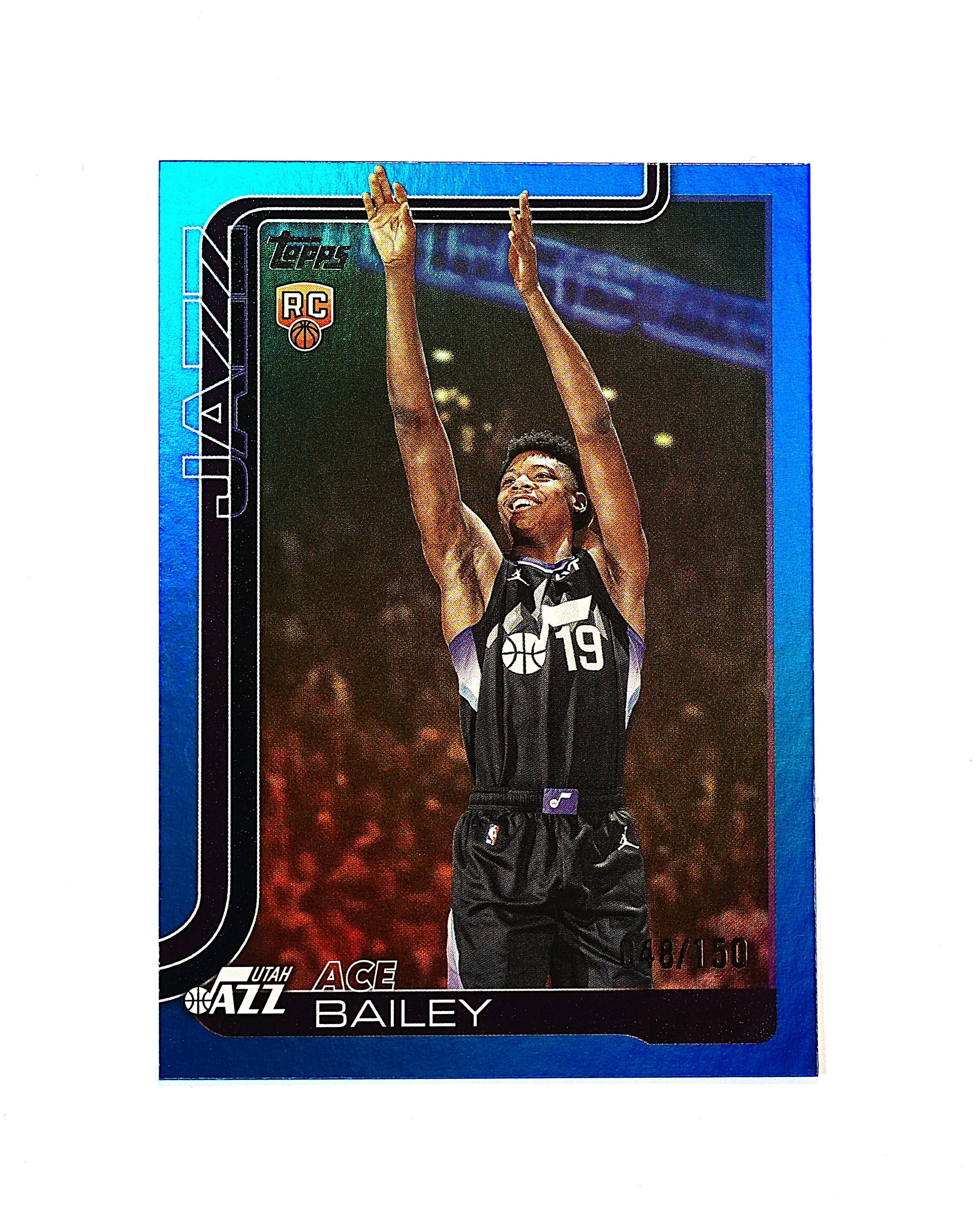 2025 Topps Flagship Ace Bailey RC 埃斯 贝利 048/150编 新秀 正蓝折 爵士 艾斯 马尔卡宁队友 未来可期 专收投资凑套必备 卡品如图【DD】