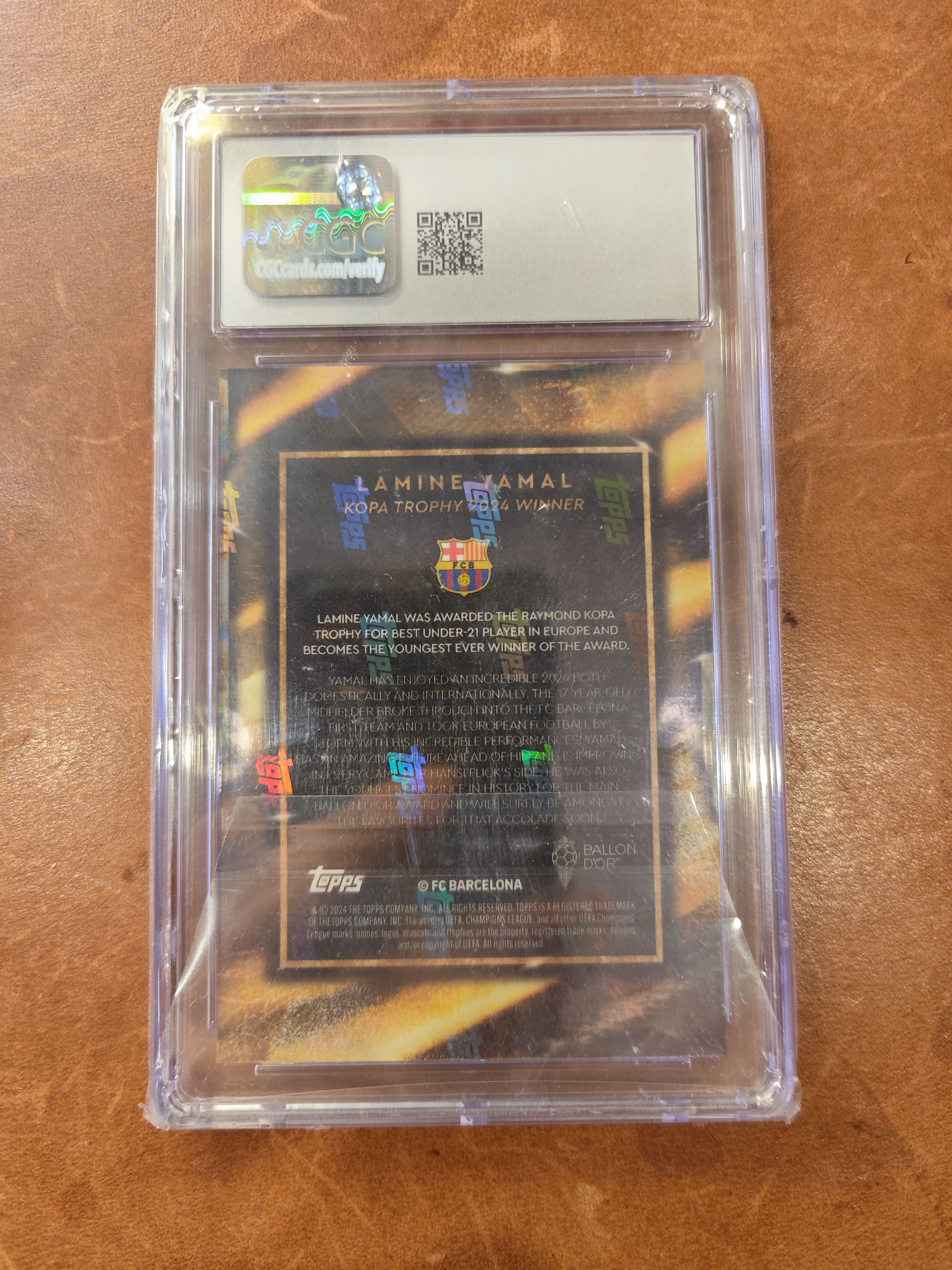 #5026 2024 Topps Now Lamine Yamai RC 亚马尔 科帕奖 获奖时刻 CGC评级 10分卡品 新秀