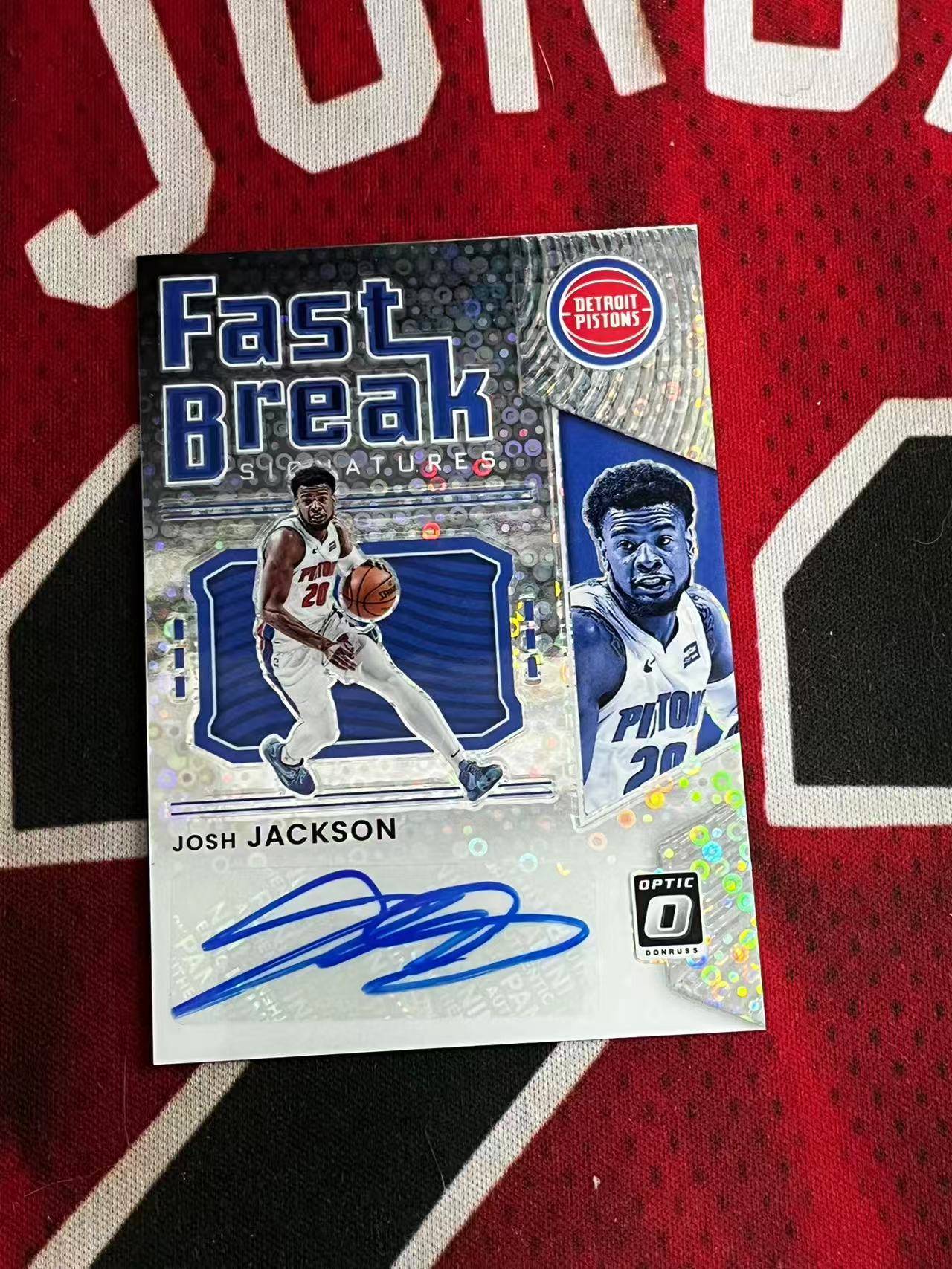 【接寄拍费率低至5%含卡淘手续费】2021-22 PANINI DONRUSS OPTIC 活塞 约什杰克逊 签字卡 快攻银泡泡折 折射 专收凑套必备【烂臭嘴拍卖】