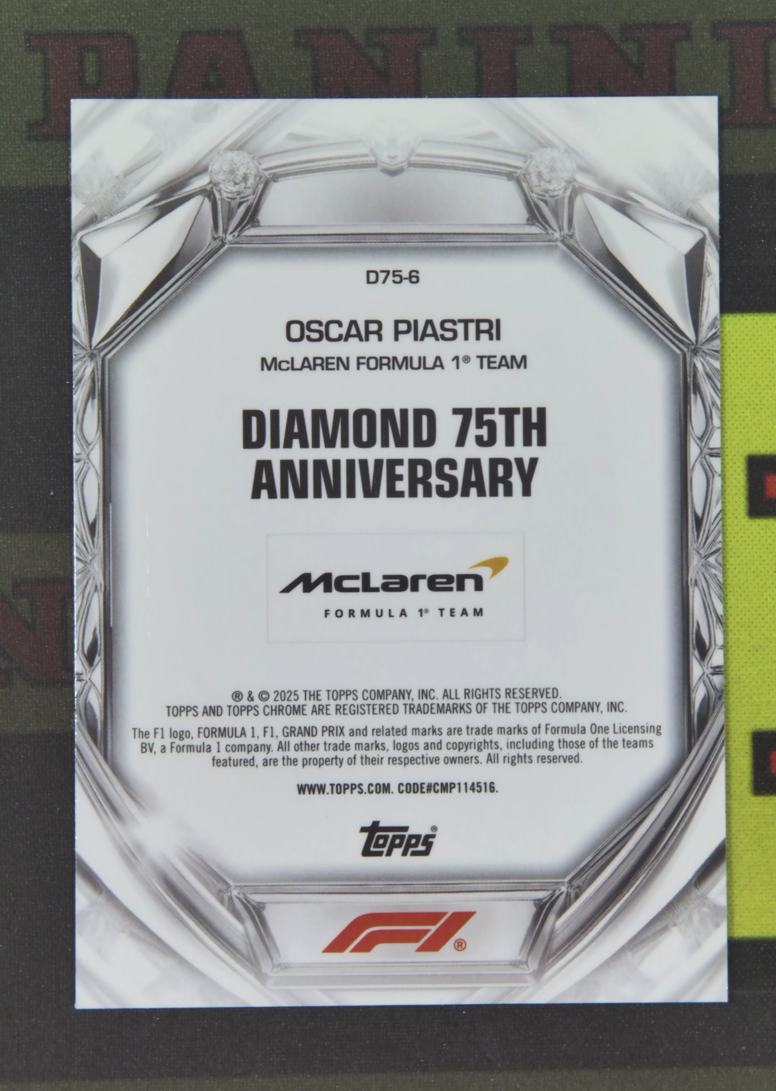 2025 Topps Chrome Oscar Piastri Nirvana Project 奥斯卡 皮亚斯特里 迈凯伦 094/199 紫折 紫碎钻 折射 钻石包 F1 TC 卡品如图 xu001