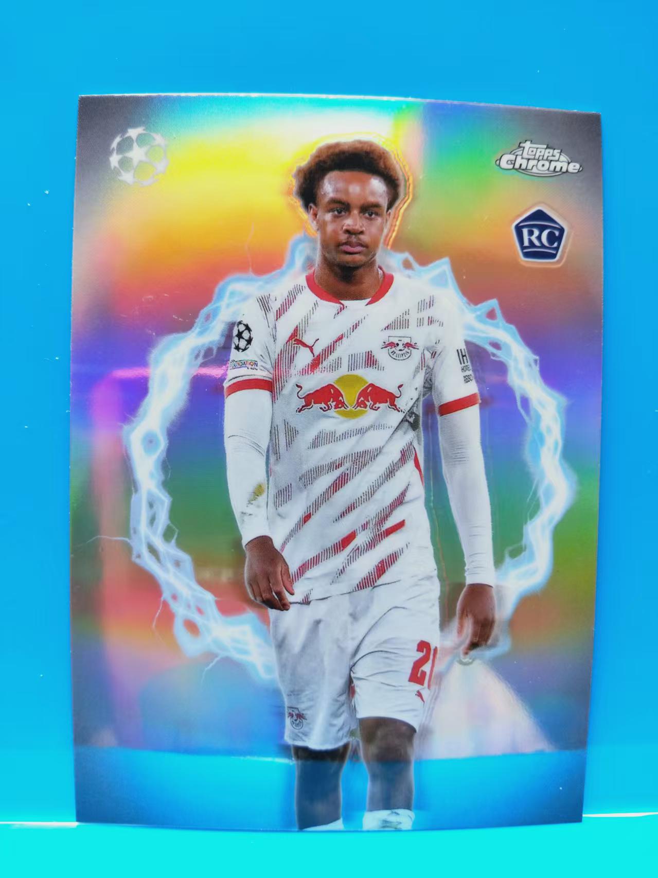 2025 Topps Chrome assan ouedraogo 萊比錫紅牛 韋德拉奧果 新秀RC  能量之環特卡 歐冠 卡面劃痕如圖 J14G