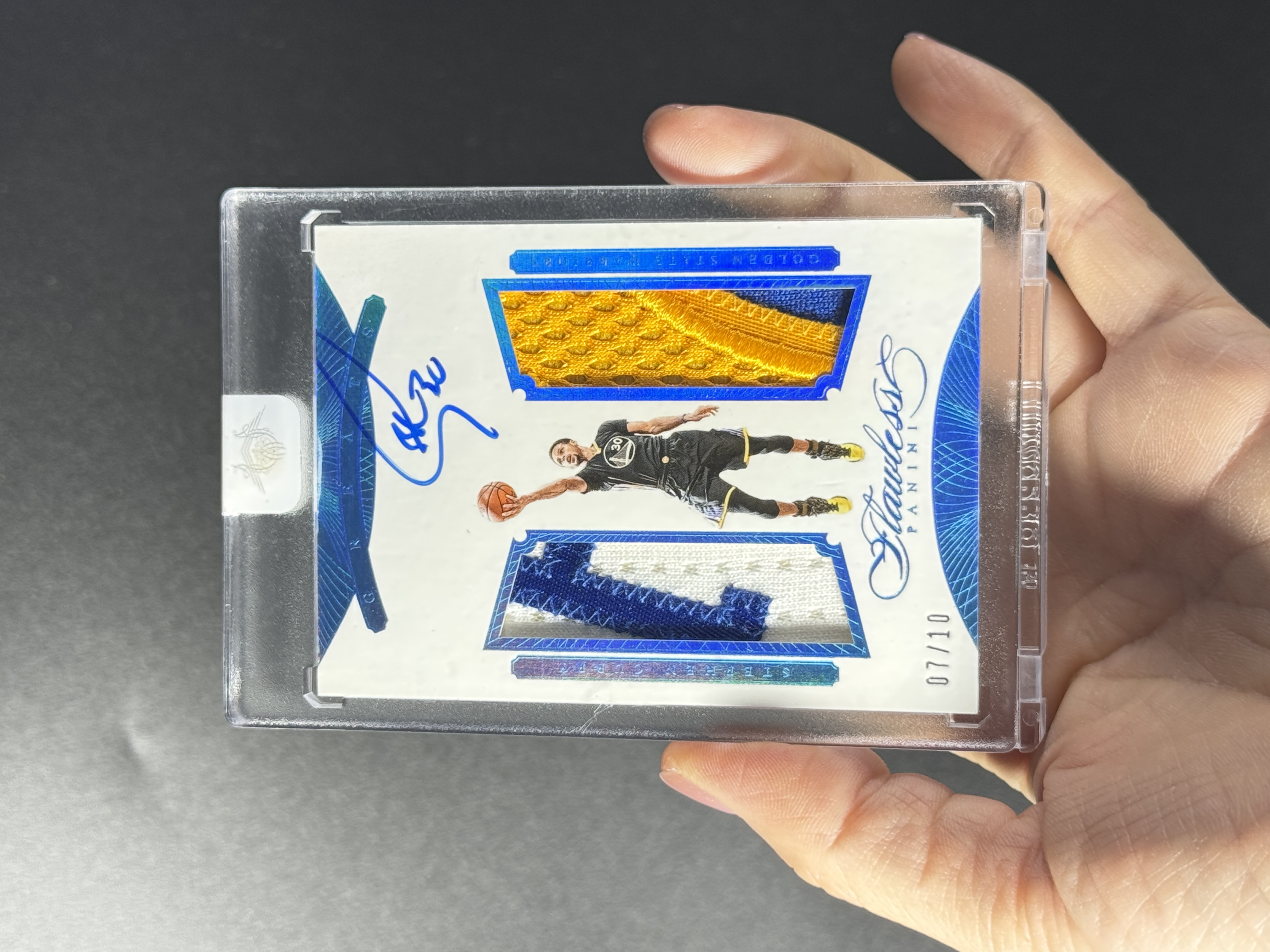 【喷子拍卖】2015-16 panini flawless Stephen Curry 手提 金州勇士 斯蒂芬 库里 双窗 patch 签字 10编 湖水蓝闪 卡签 大腰子 系列大hit卡 超美 GU落场 原封砖 送订制壳 jacky66
