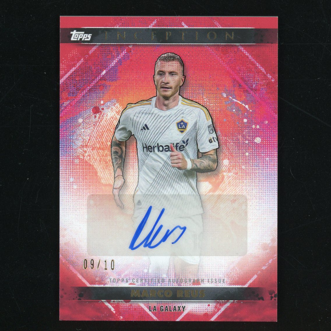 Mls Inception 2025 Topps Inception MLS 盗梦空间 美职联 Marco Reus 罗伊斯 签字 红平行 洛杉矶银河 多特蒙德 德国 9 ...