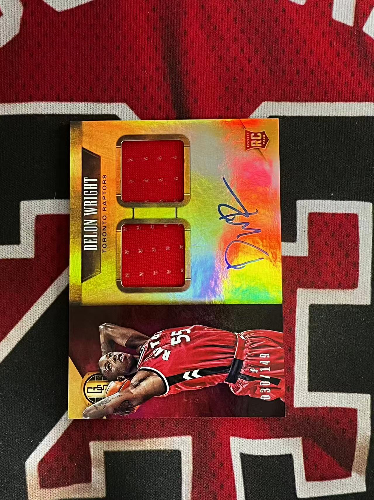 【接寄拍】2015-16 PANINI GOLD STANDARD 金砖系列 猛龙 新秀RC 德隆赖特 149编 RJA 亲穿落场球衣物料切割签字卡 卡签 银折 折射【烂臭嘴拍卖】