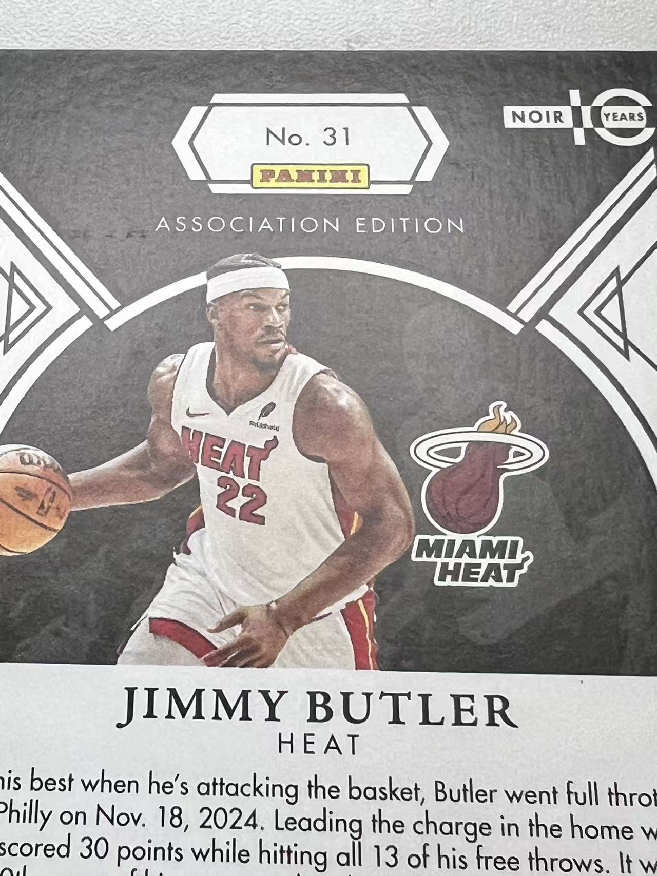 2023-24 Panini Noir Jimmy Butler #114 吉米 巴特勒 热火 诺尔 base 99编 专收必备 烧烤