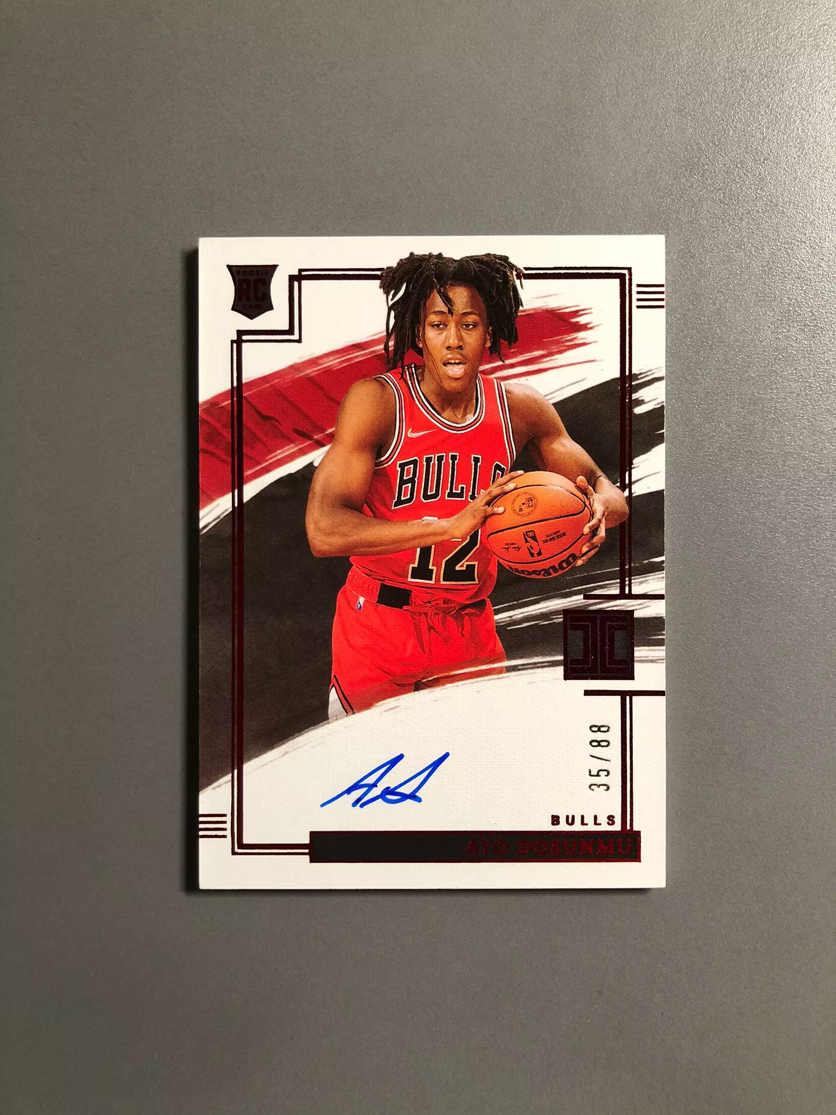 2021-22 Panini Impeccable Ayo Dosunmu RC 阿约·多孙姆 公牛 新秀 RC 签字 卡签 新秀签 中国红 88编 实卡好看 瑕疵如图 可累计 OS017【诚接代卖】