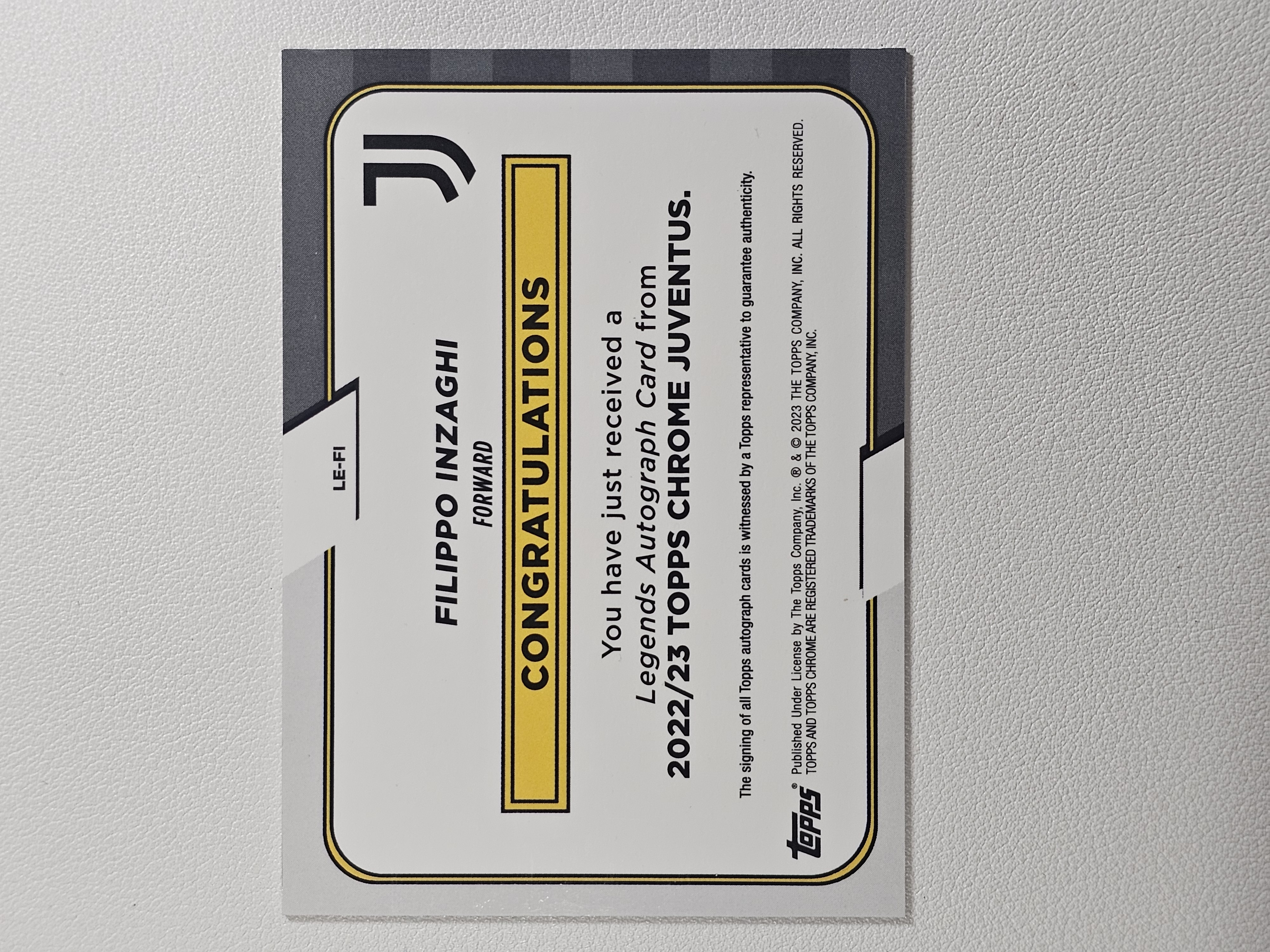 【天秤座拍卖到卡预付85%】2022-23 Topps Chrome 尤文图斯 尤文队盒 Inzaghi 因扎吉 九爷 银折 签字 卡品如图 实卡好看 收藏必备※岩洞