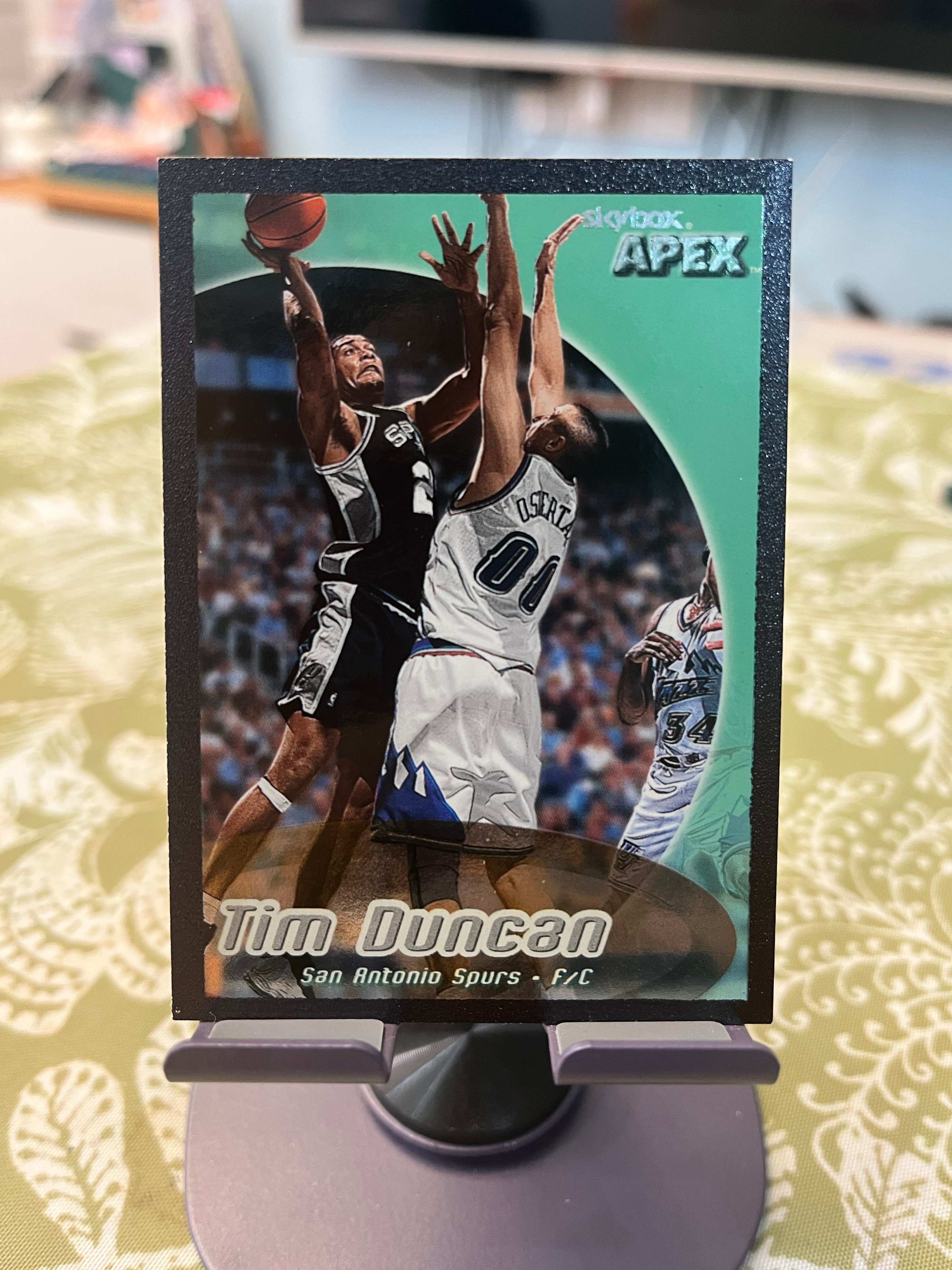 1999 Fleer 老卡 老特 Tim Duncan 蒂姆 邓肯 石佛 马刺【复古 边缘磨砂质感 APEX】【边角瑕疵如图 介意勿拍】#1037