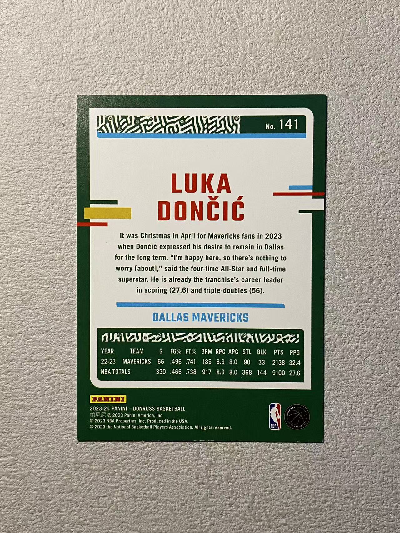 2023-24 Panini Donruss Luka Doncic 杜蕾斯 独行侠 卢卡 东契奇 /25编 低编 蓝佛光折 折射 专收必备